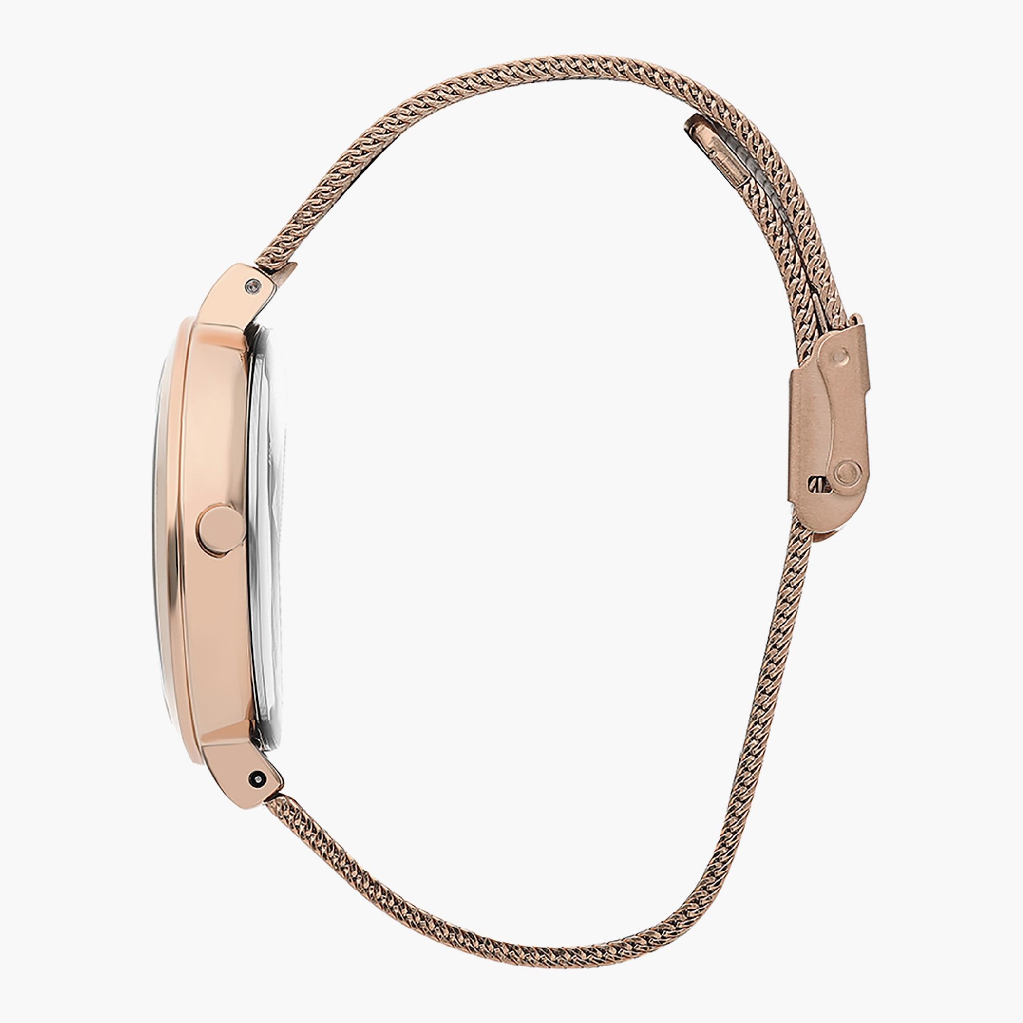 LC07266.410- راقب حزام شبكة تناظرية ذهبي وردي للنساء لي كوبر-women-watchesandjewellery-watches-image-2