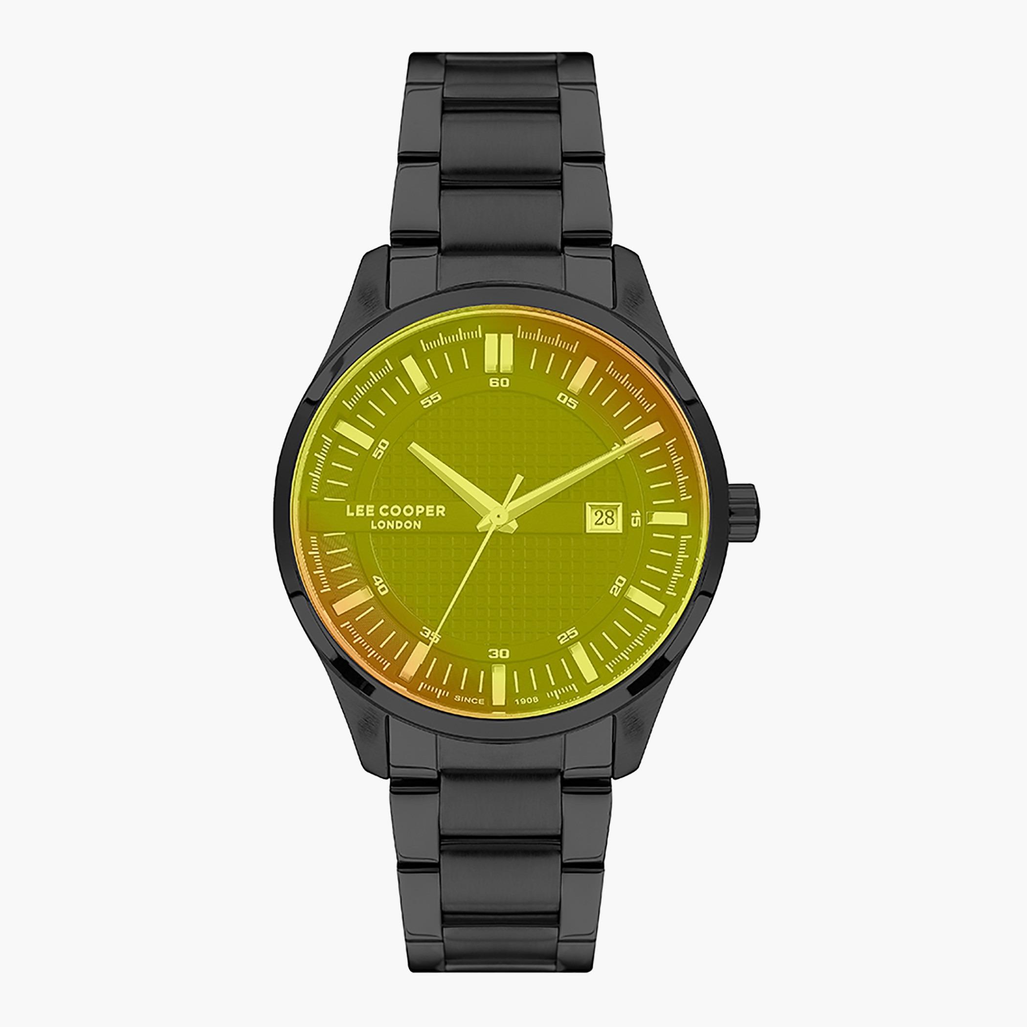 LC07270.650- راقب حزام شبكة تناظرية أسود ملك الرجال لي كوبر-men-watchesandjewellery-watches-image-1