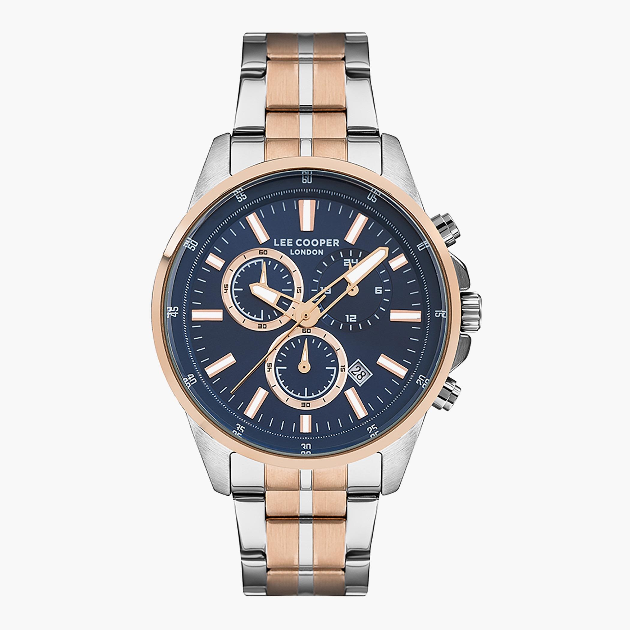 LC07277.550- راقب حزام معدن كرونوغراف الفضة والذهب ملك الرجال لي كوبر-men-watchesandjewellery-watches-image-1