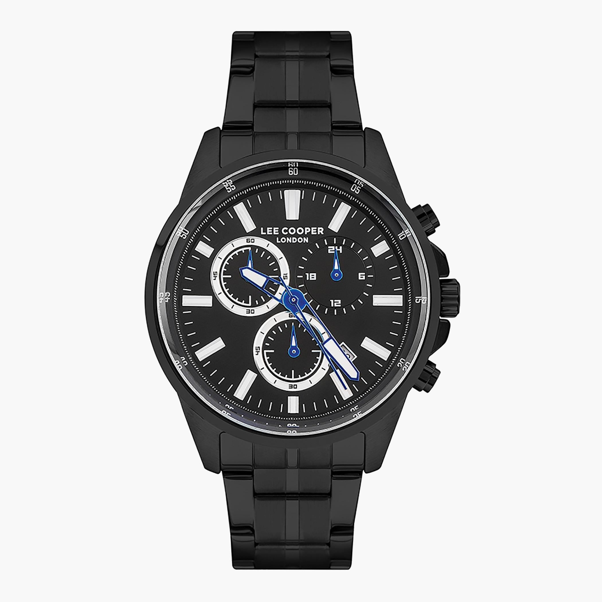 LC07277.690- راقب حزام معدن كرونوغراف أسود ملك الرجال لي كوبر-men-watchesandjewellery-watches-image-1