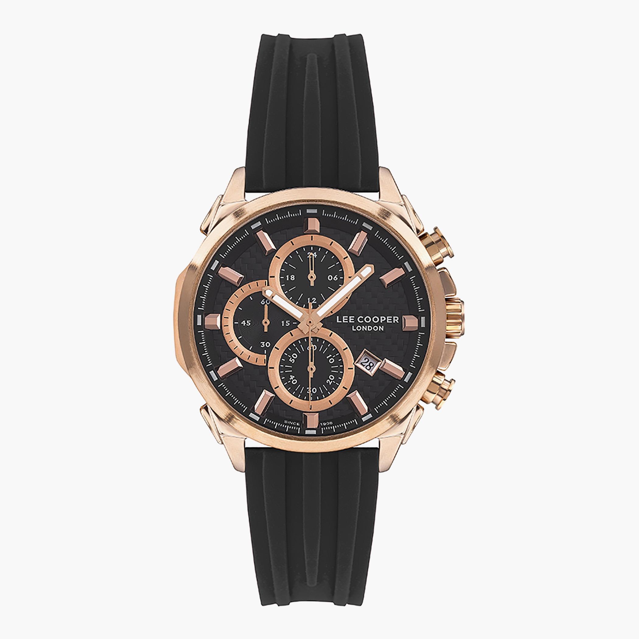 Lee Cooper Men Silicone Black Strap Chronograph Watch - LC07253.451-men-watchesandjewellery-watches-image-1