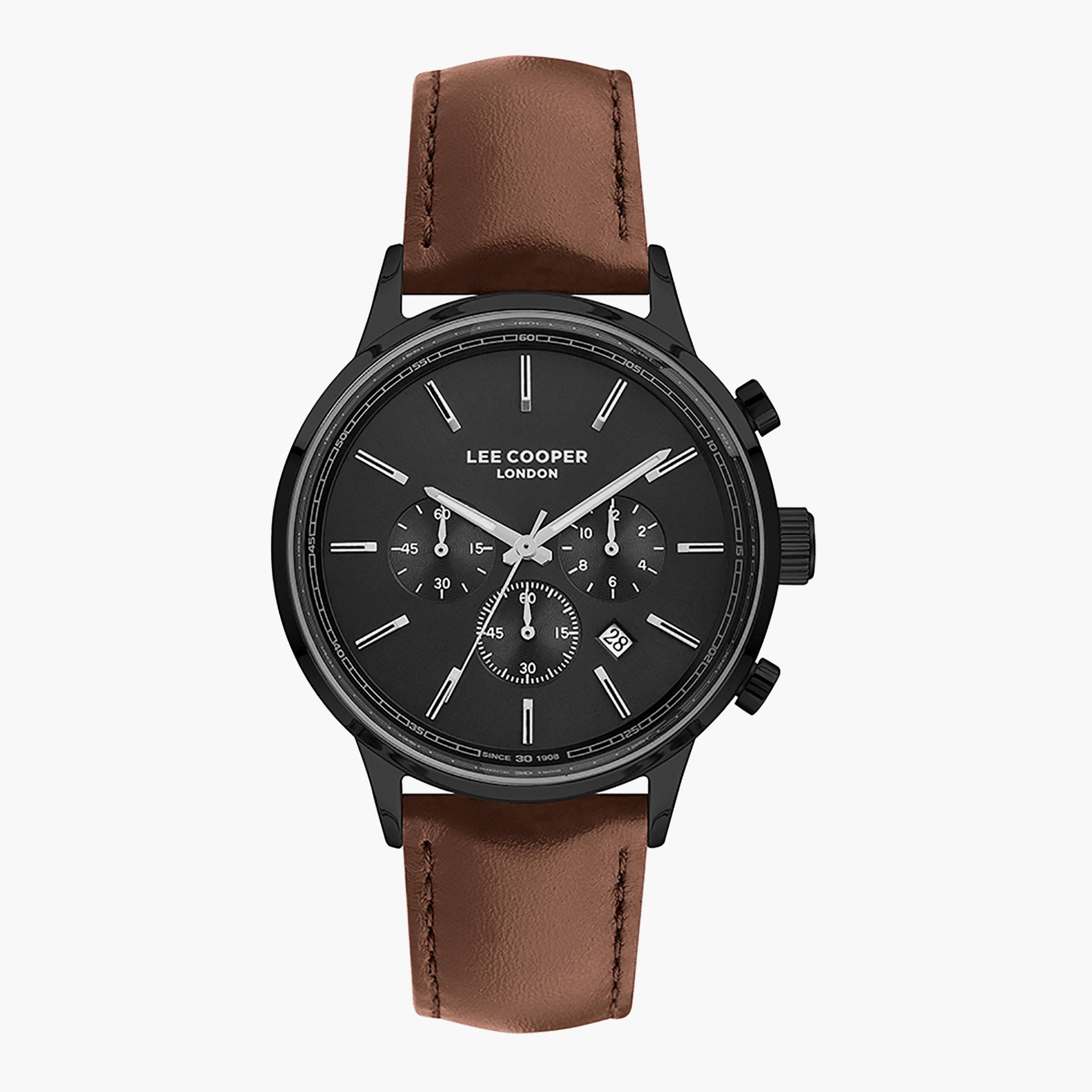 Lee Cooper Men Leather Brown Strap Chronograph Watch - LC07274.052-men-watchesandjewellery-watches-image-1