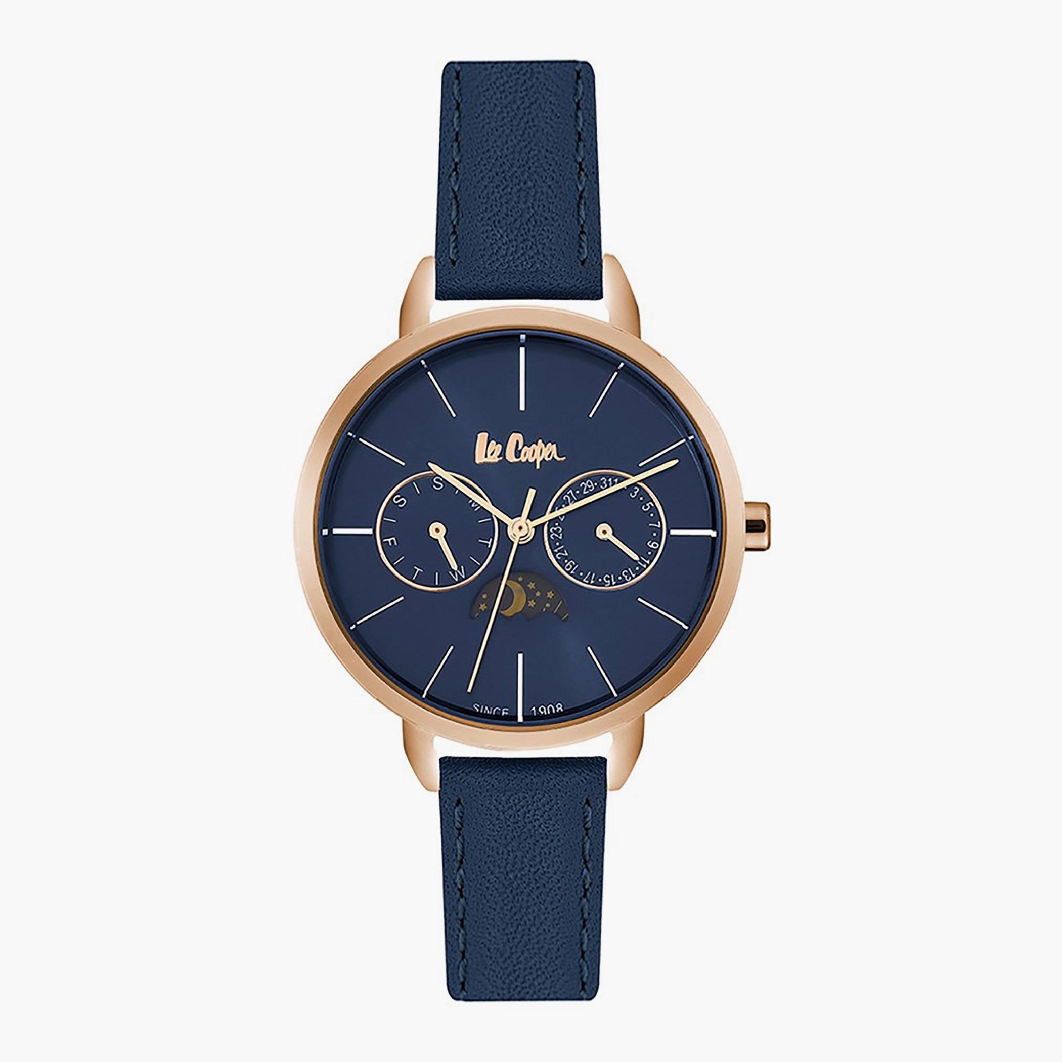 Lee Cooper Women Leather Navy Strap Analog Watch - LC06536.499-women-watchesandjewellery-watches-image-1