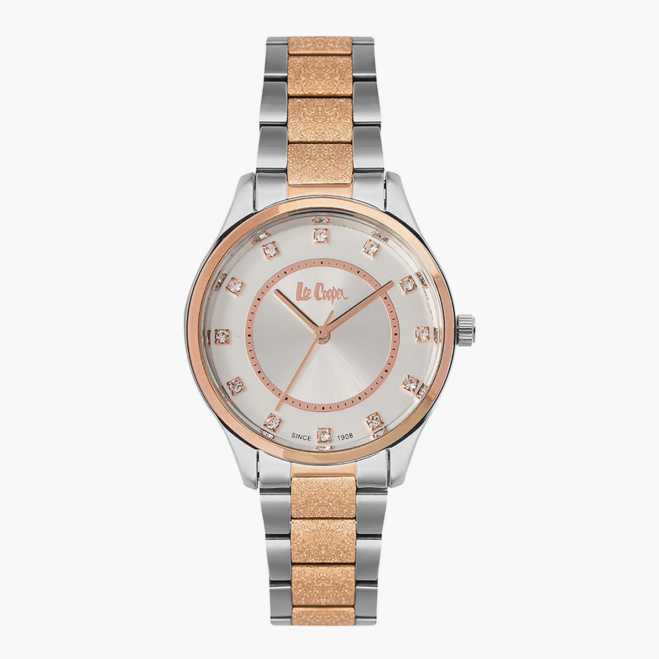 LC06930.530- راقب حزام معدن تناظرية بني للنساء لي كوبر-women-watchesandjewellery-watches-image-1
