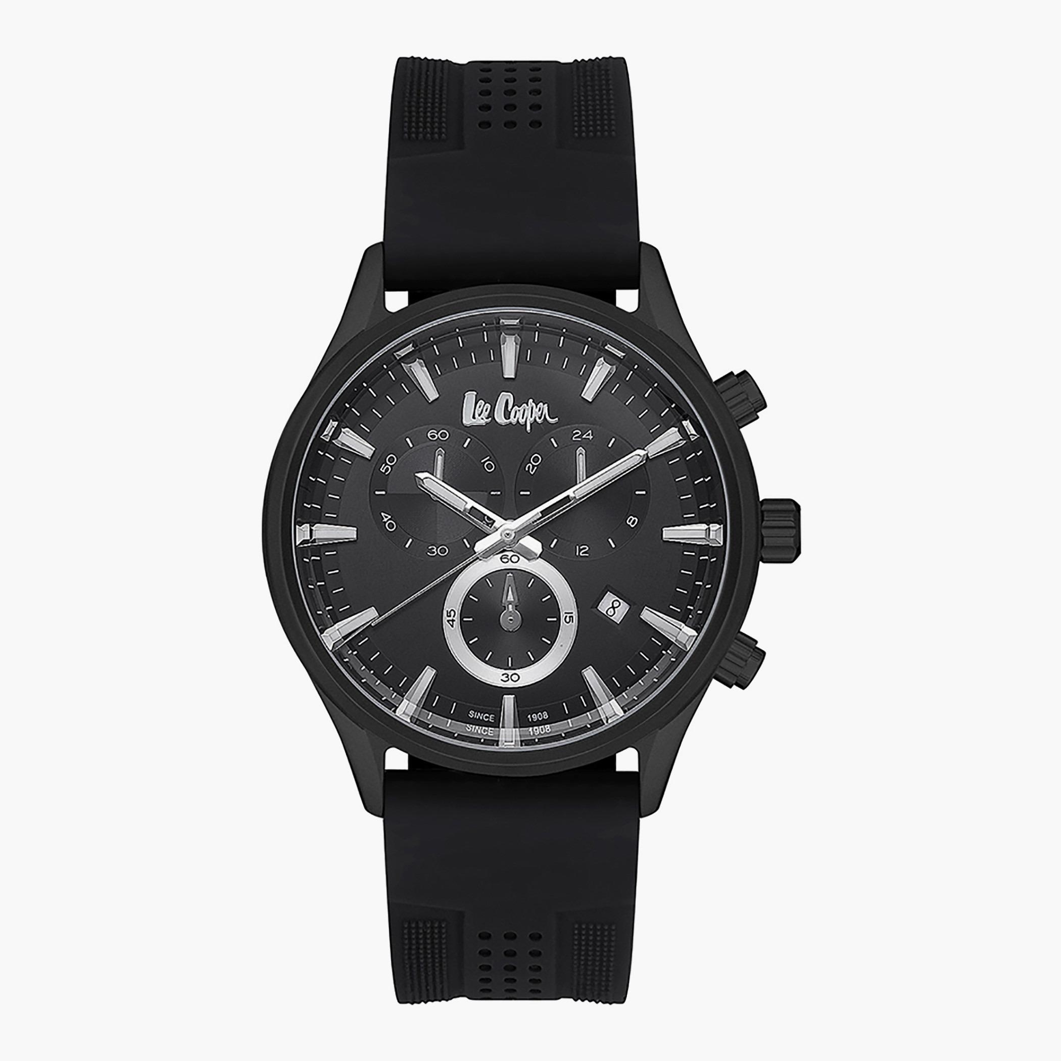 Lee Cooper Men Silicone Black Strap Chronograph Watch - LC07206.651-men-watchesandjewellery-watches-image-1