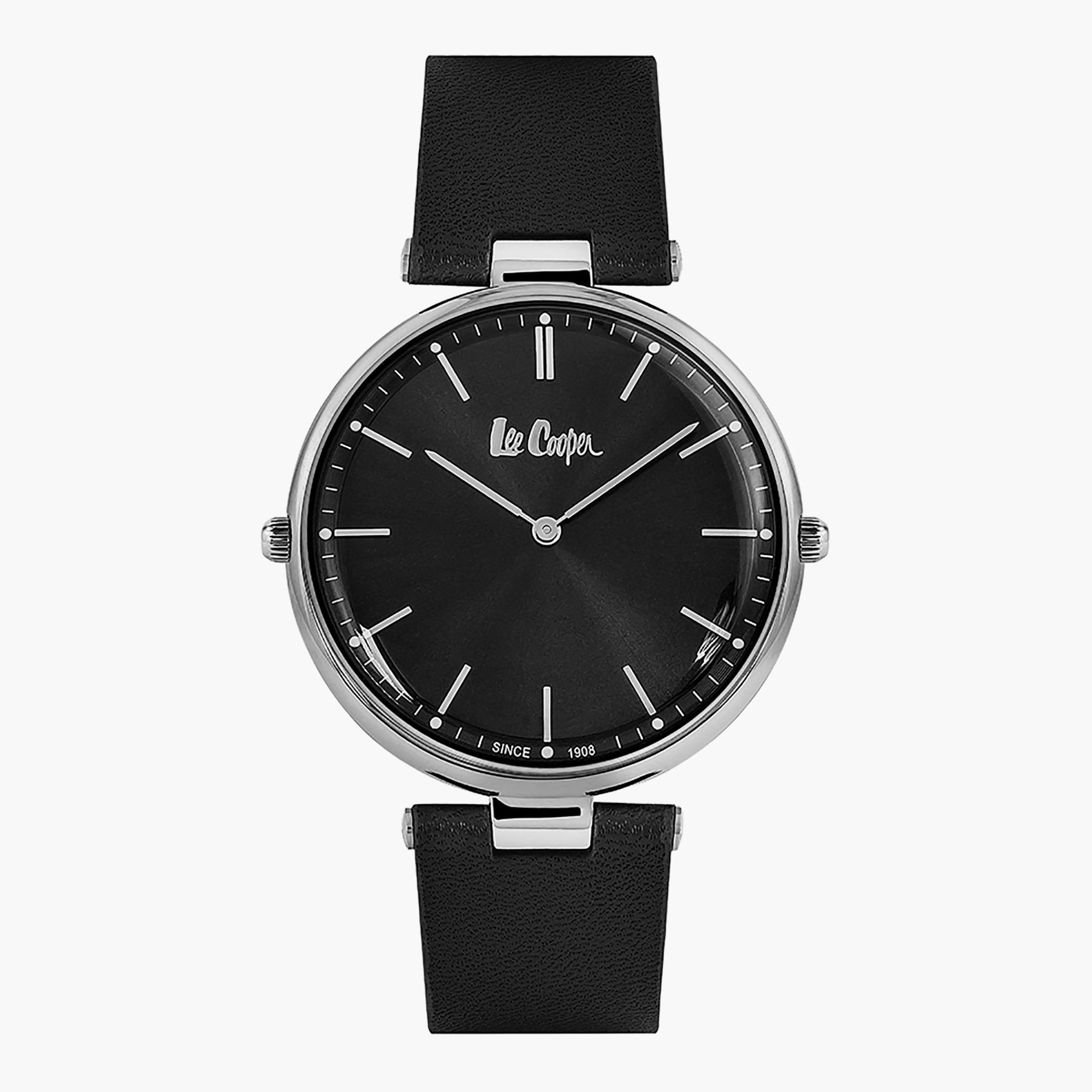 LC06636.331- راقب حزام جلد تناظرية أسود ملك الرجال لي كوبر-men-watchesandjewellery-watches-image-1