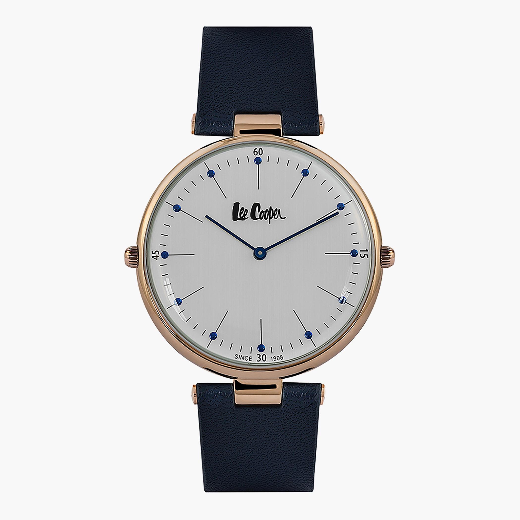 LC06636.499- راقب حزام جلد تناظرية أزرق ملك الرجال لي كوبر-men-watchesandjewellery-watches-image-1