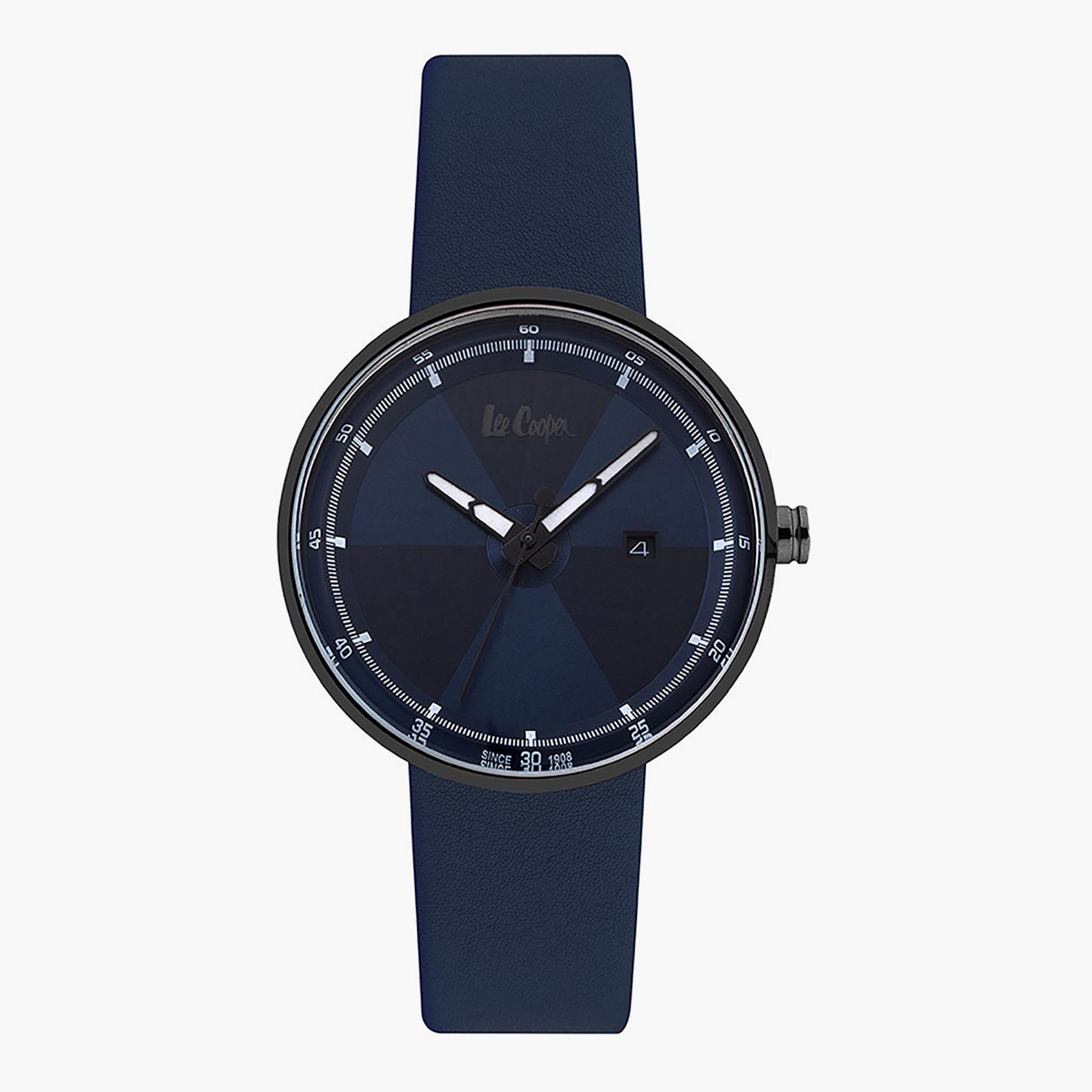 Lee Cooper Unisex Leather Navy Strap Analog Watch - LC06949.699-women-watchesandjewellery-watches-image-1