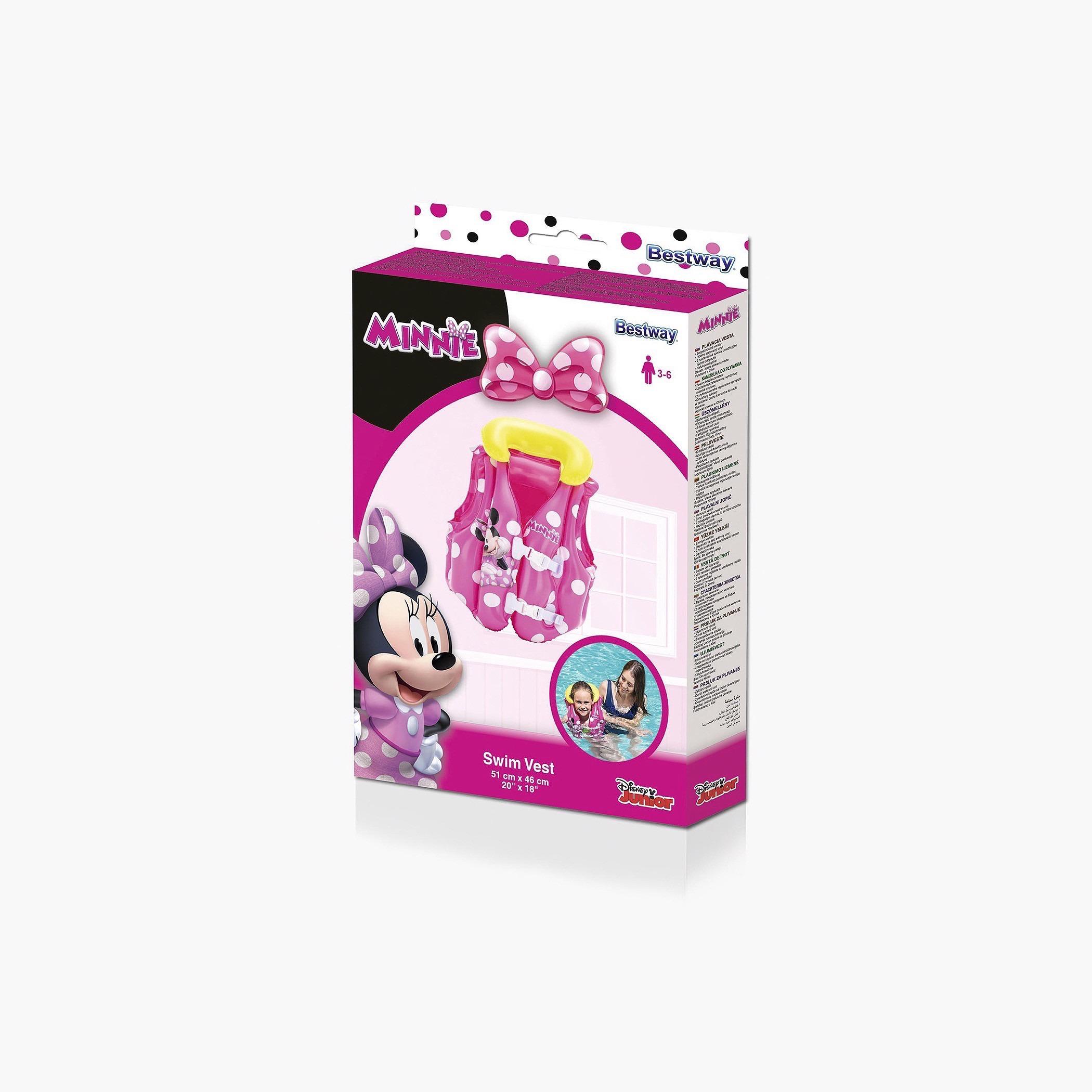 Bestway Minnie Mouse Print Swim Vest with Buckle Closure - 51x46 cms-sports-girls-clothing-swimwear-image-2