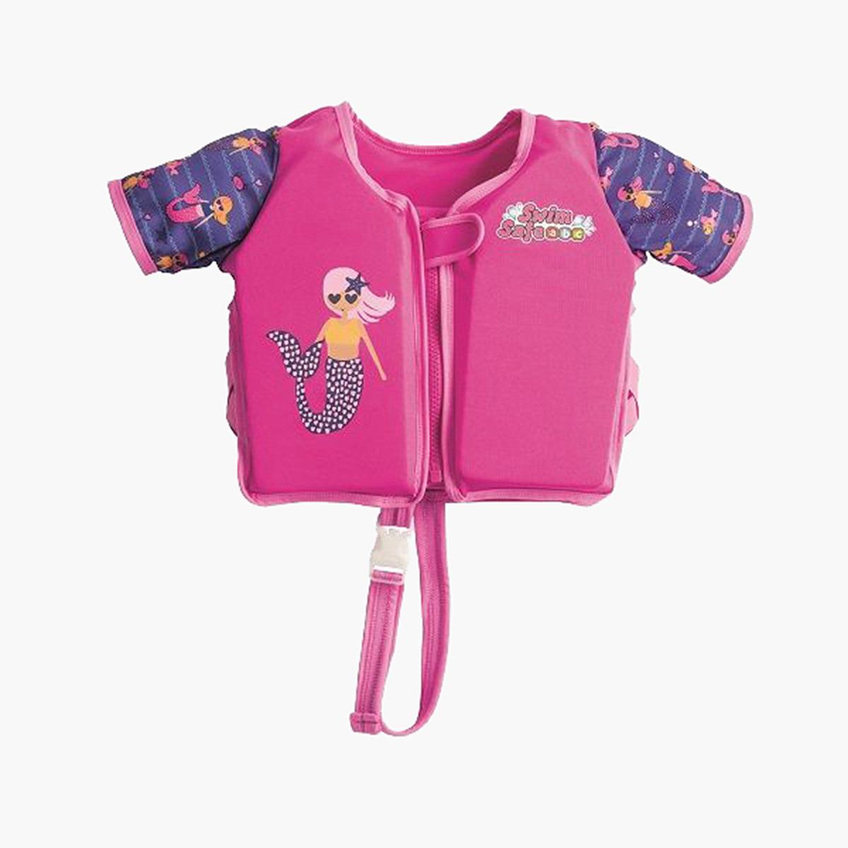 Bestway Swim Vest with Short Sleeves and Zip Closure-sports-girls-clothing-swimwear-image-1