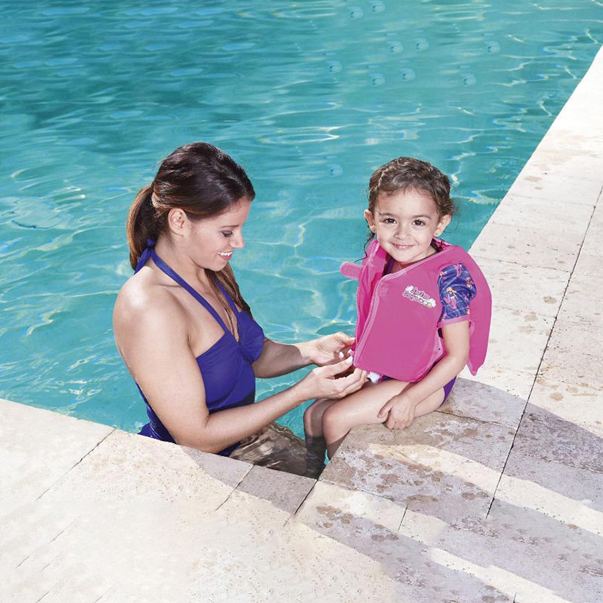 Bestway Swim Vest with Short Sleeves and Zip Closure-sports-girls-clothing-swimwear-image-3