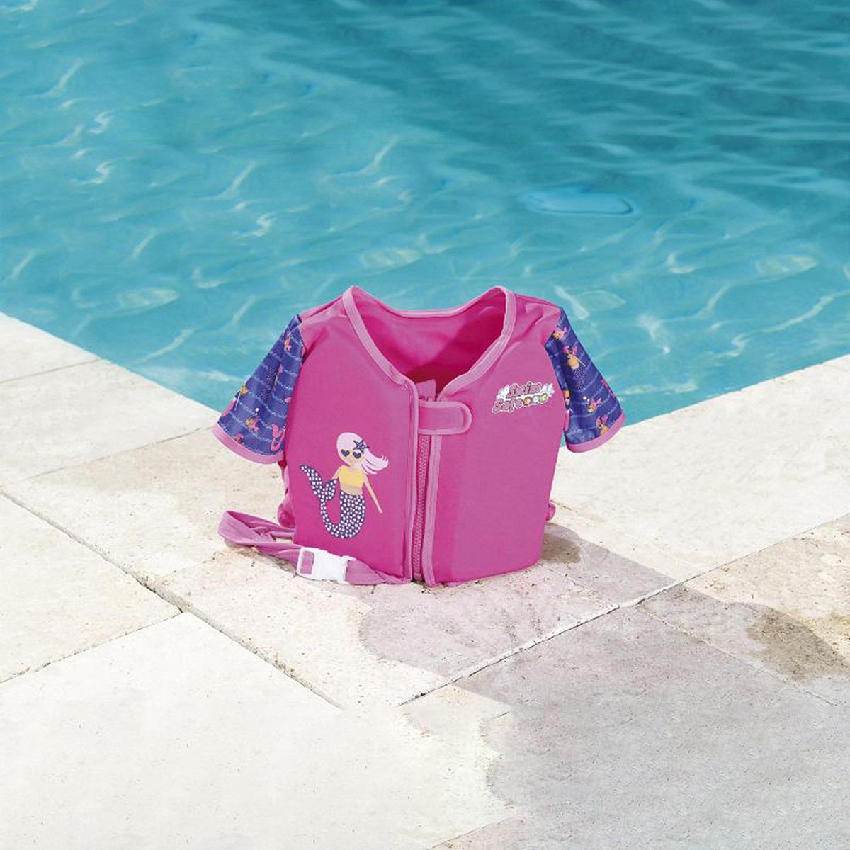 Bestway Swim Vest with Short Sleeves and Zip Closure-sports-girls-clothing-swimwear-image-4