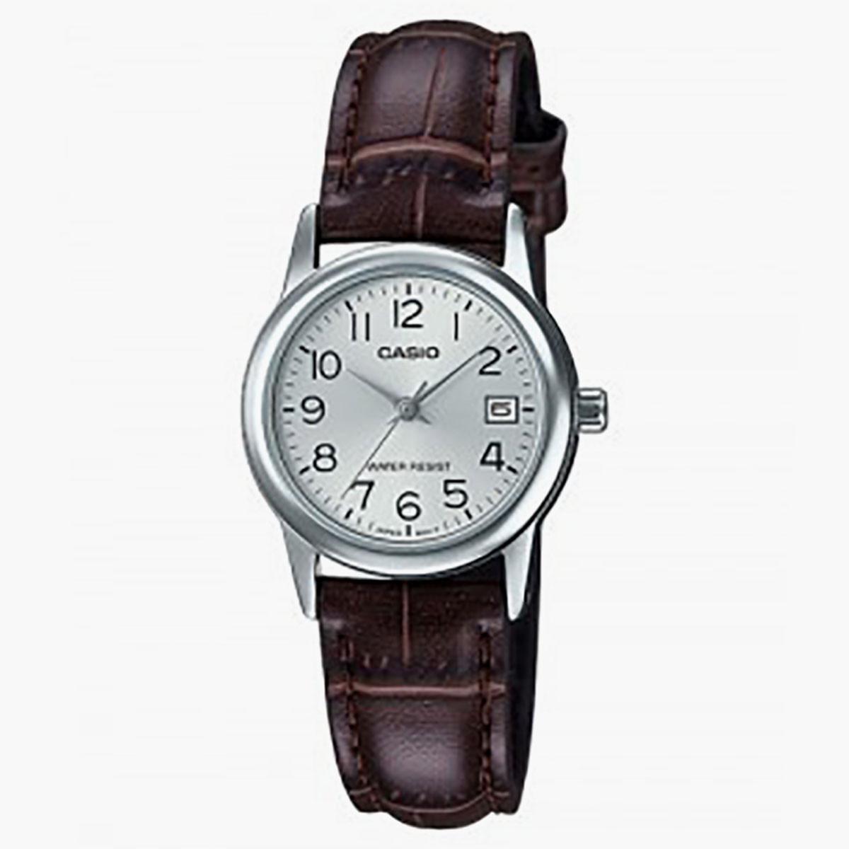 Casio Women Leather Brown Strap Analog Watch - LTP-V002L-7B2UDF-women-watchesandjewellery-watches-image-1