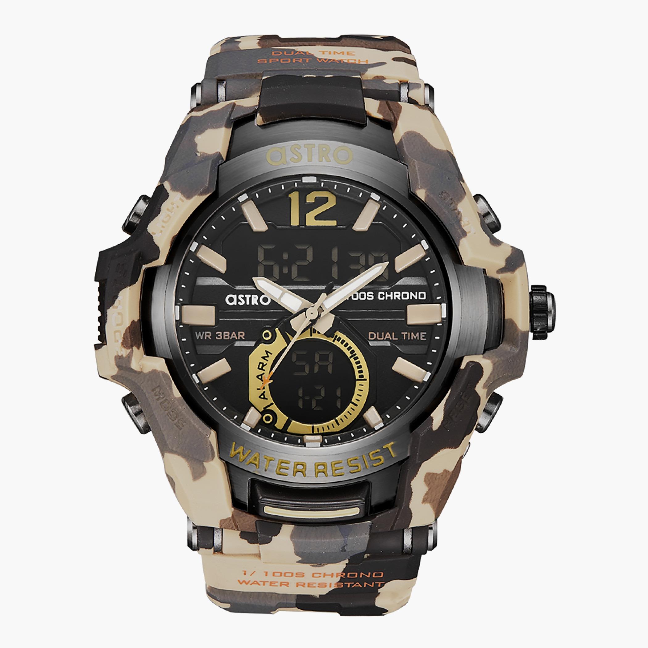 Astro Men Brown Camouflage Strap Analog-Digital Watch - A22801-PPEB-men-watchesandjewellery-watches-image-1