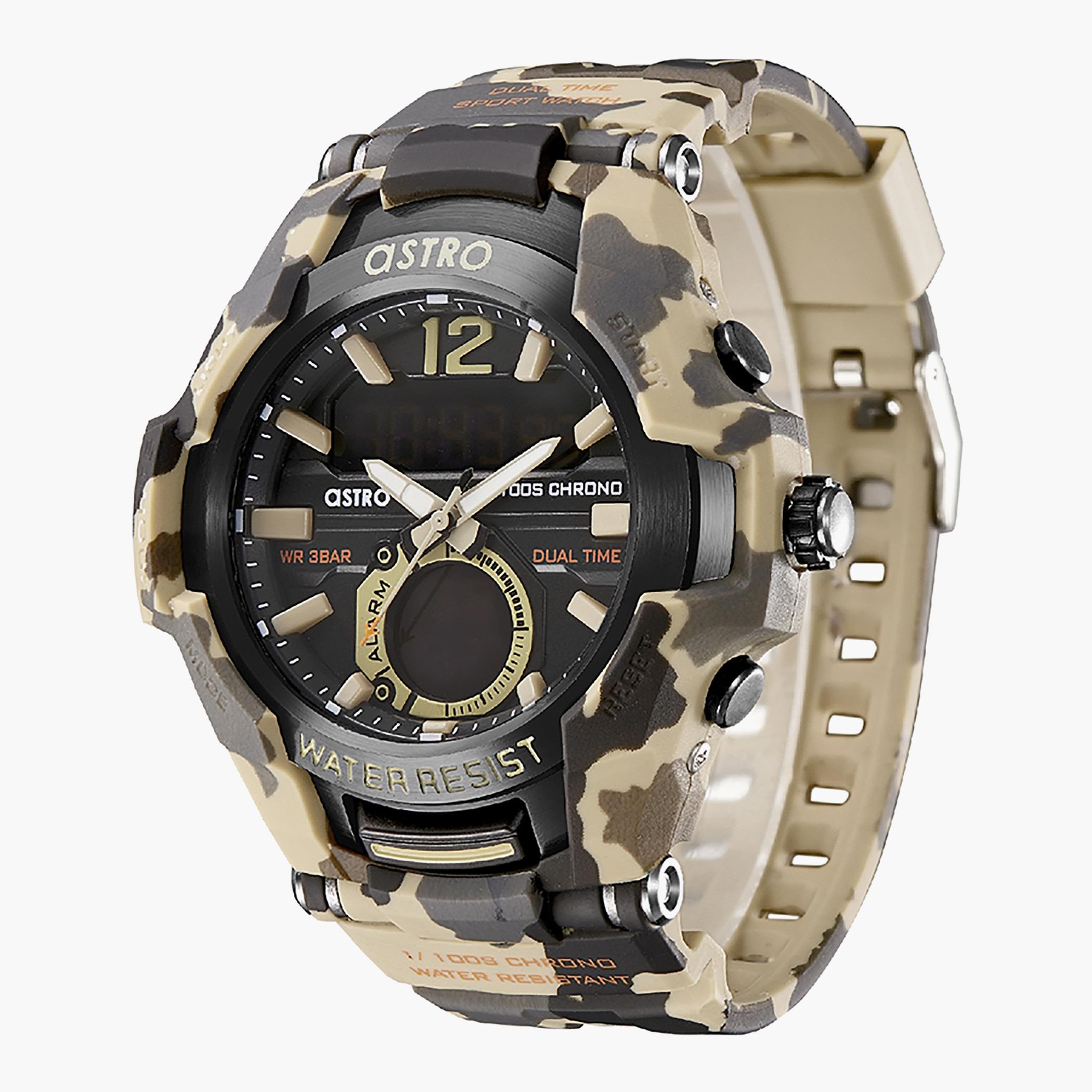 Astro Men Brown Camouflage Strap Analog-Digital Watch - A22801-PPEB-men-watchesandjewellery-watches-image-2