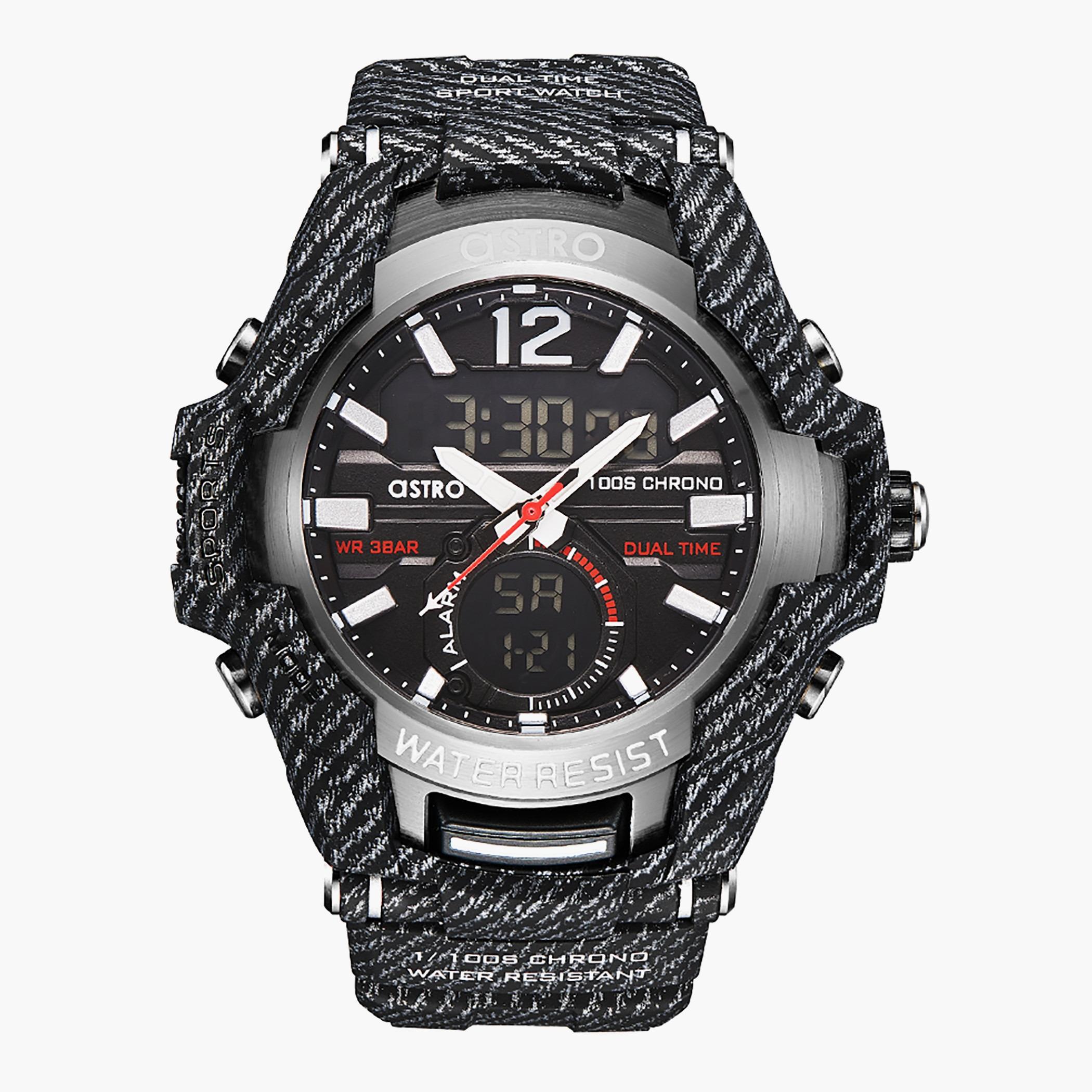 ساعة استر للرجال بسوار اسود انالوج-رقمية - A22801-PPBB-men-watchesandjewellery-watches-image-1
