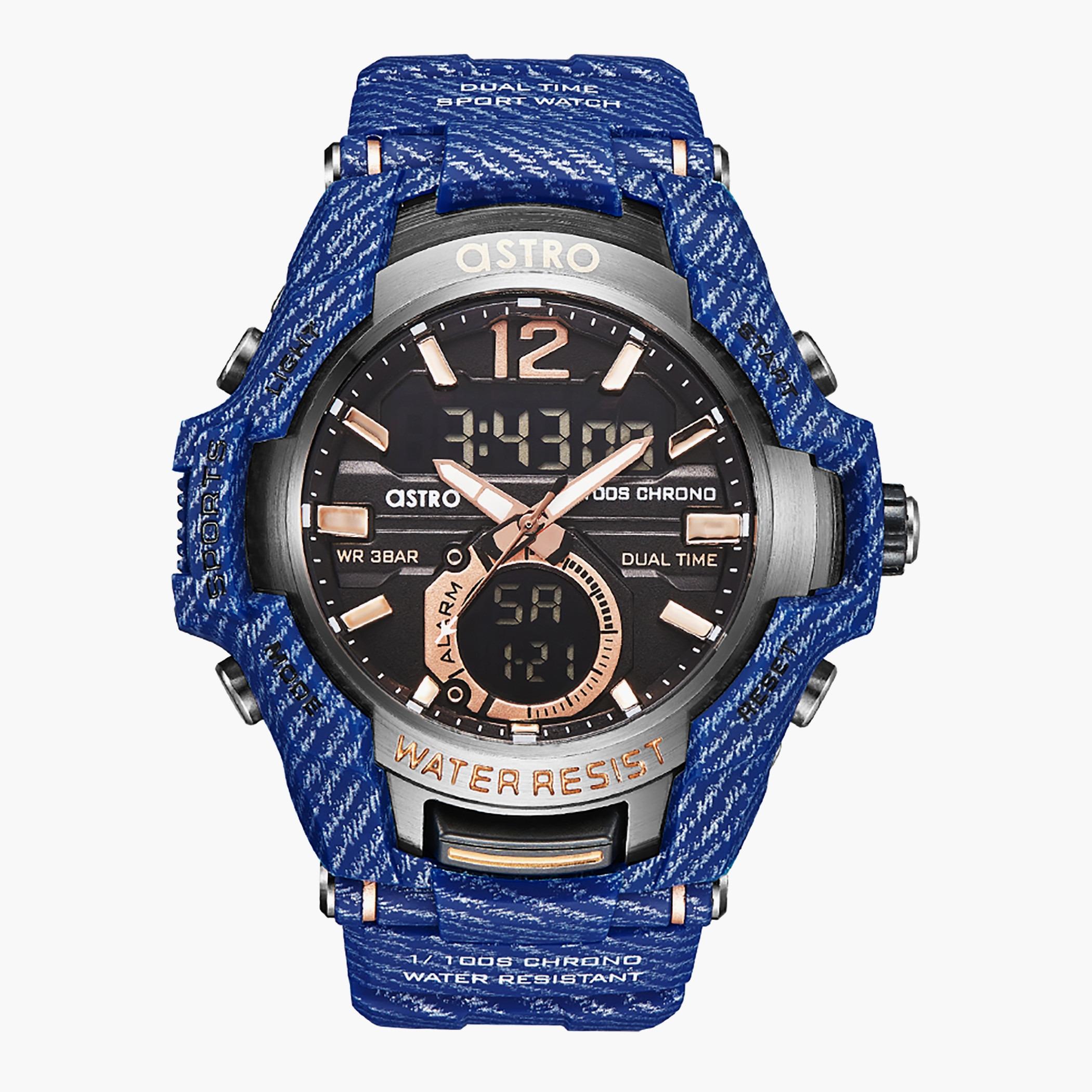 ساعة استر للرجال بسوار ازرق انالوج-رقمية - A22801-PPNB-men-watchesandjewellery-watches-image-1