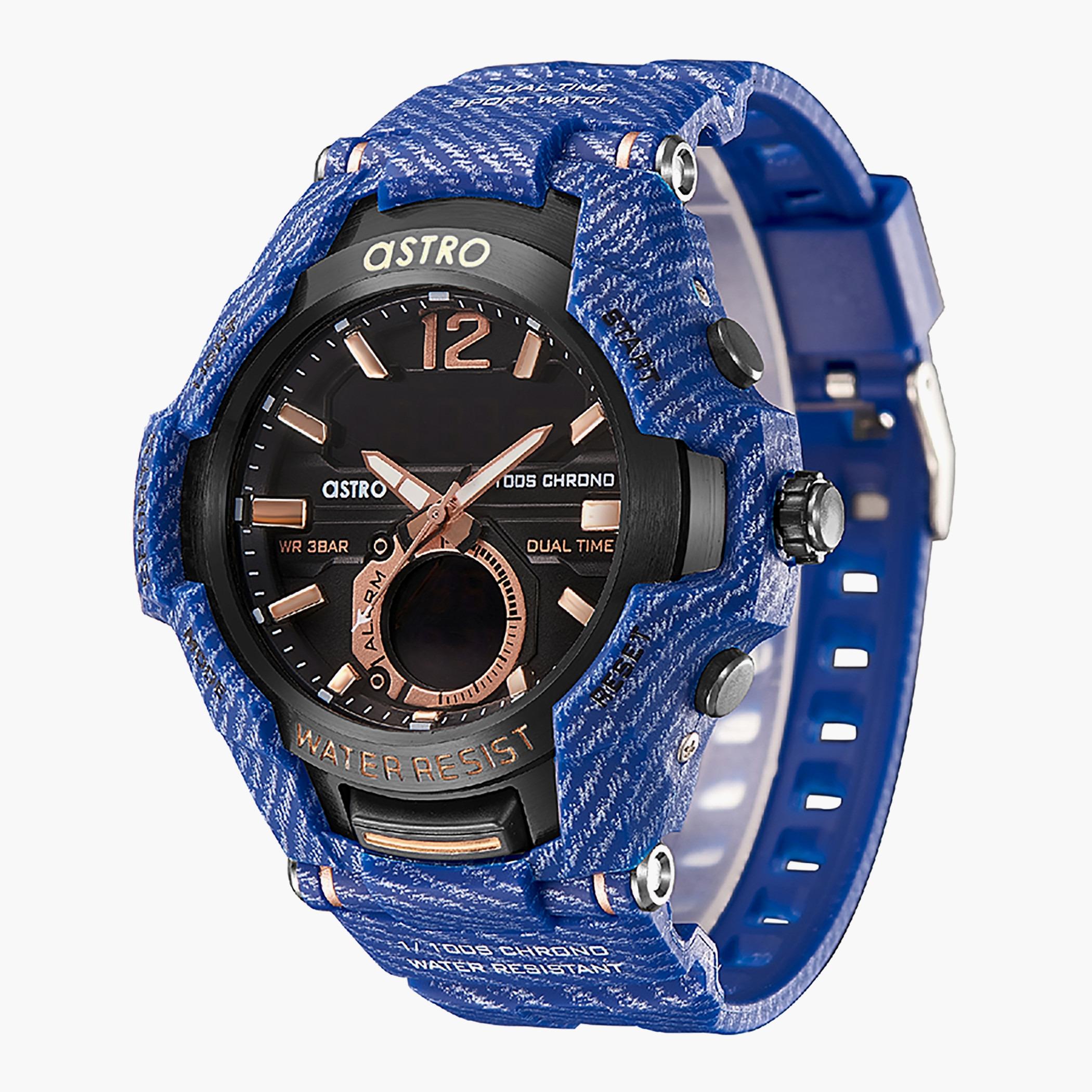 ساعة استر للرجال بسوار ازرق انالوج-رقمية - A22801-PPNB-men-watchesandjewellery-watches-image-2
