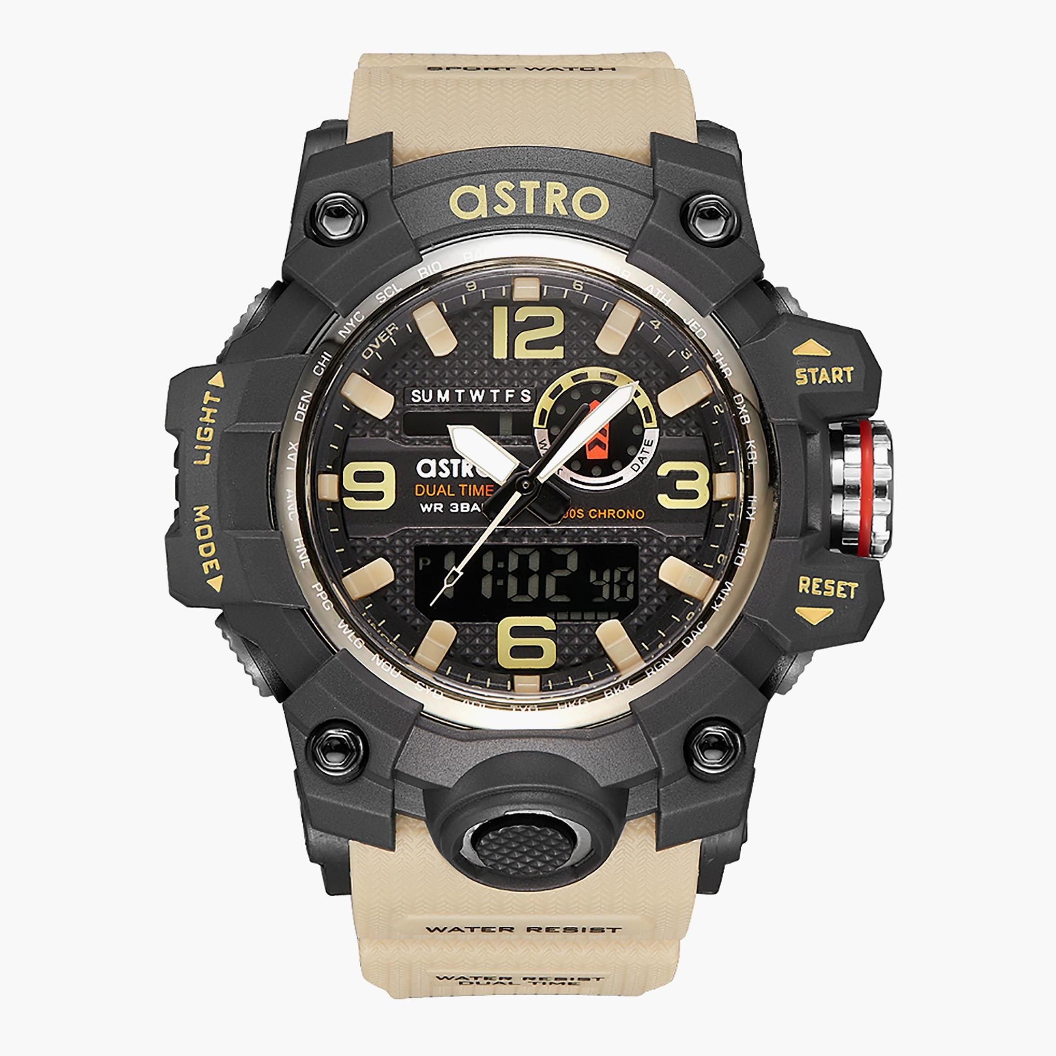 ساعة استر للرجال بسوار كاكي انالوج رقمية - A22803-PPCB-men-watchesandjewellery-watches-image-1