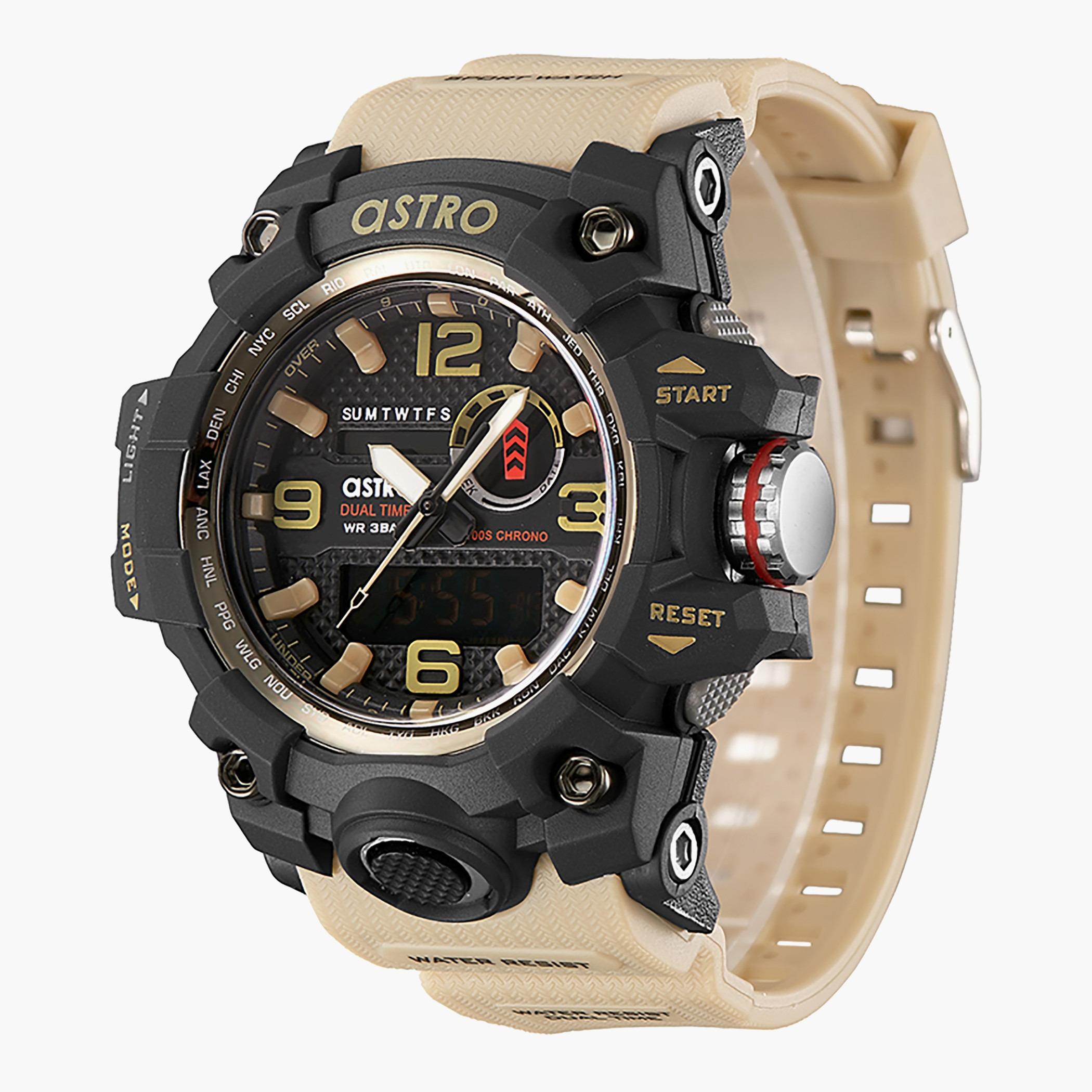 ساعة استر للرجال بسوار كاكي انالوج رقمية - A22803-PPCB-men-watchesandjewellery-watches-image-2