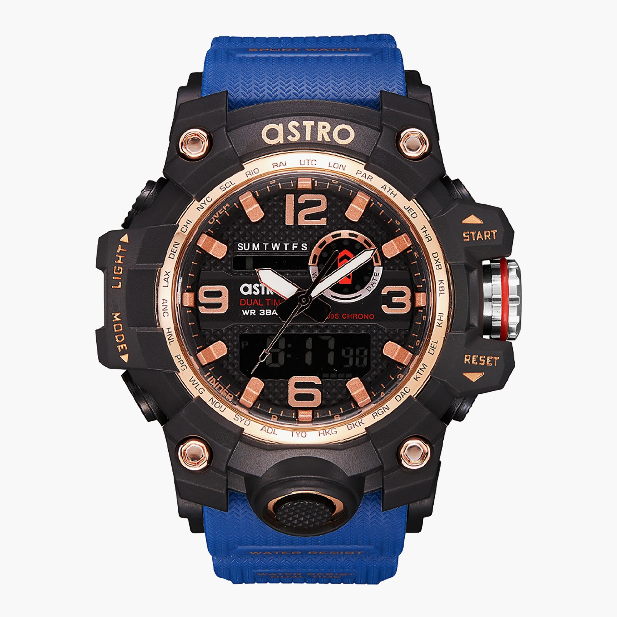 Astro Men Blue Strap Analog-Digital Watch - A22803-PPLBK-men-watchesandjewellery-watches-image-1