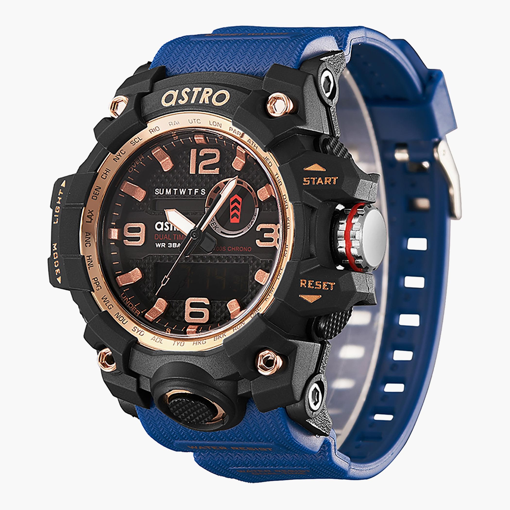 ساعة استر رجال انالوج رقمية بسوار ازرق - A22803-PPLBK-men-watchesandjewellery-watches-image-2