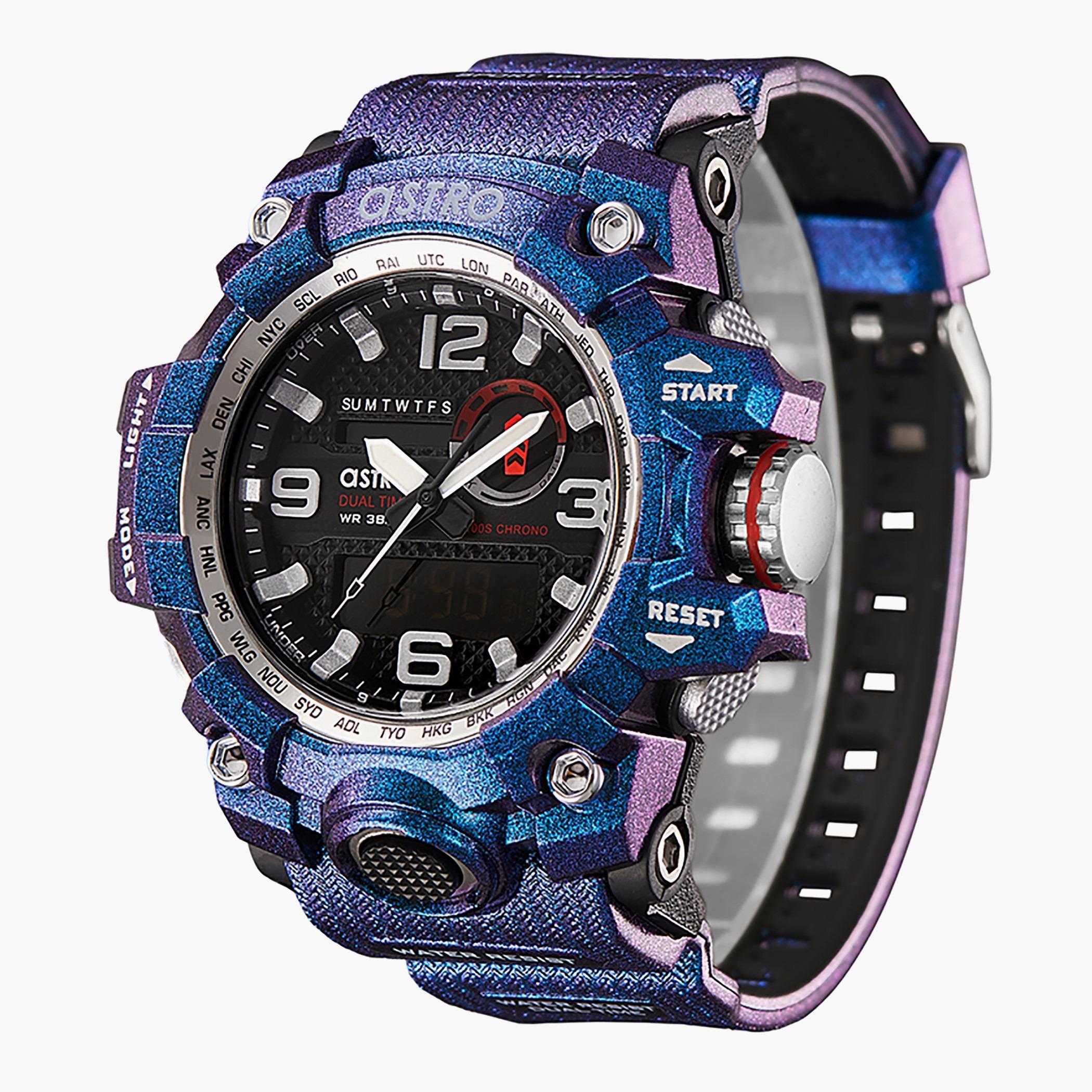 ساعة استر للرجال بسوار ازرق انالوج-رقمية - A22803-PPLB-men-watchesandjewellery-watches-image-2