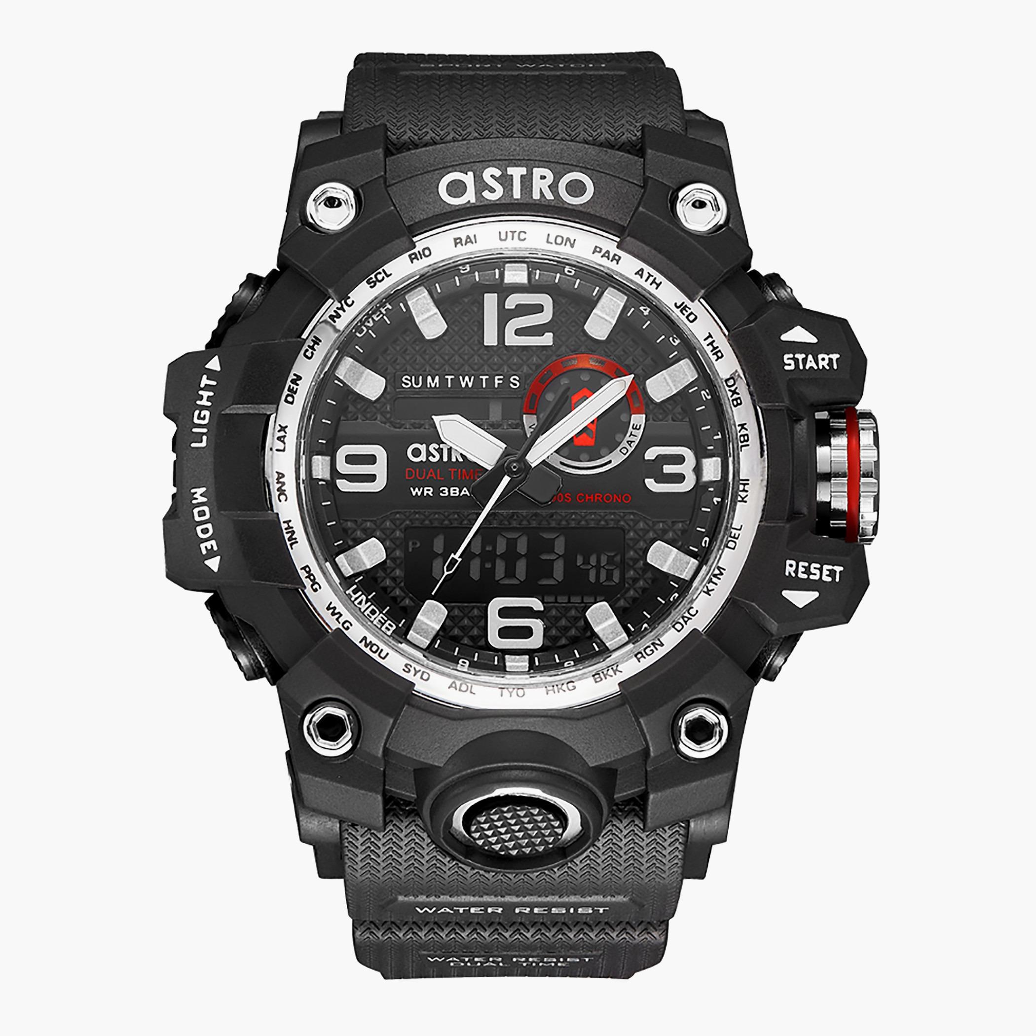 ساعة استر للرجال بسوار اسود انالوج-رقمية - A22803-PPBB-men-watchesandjewellery-watches-image-1