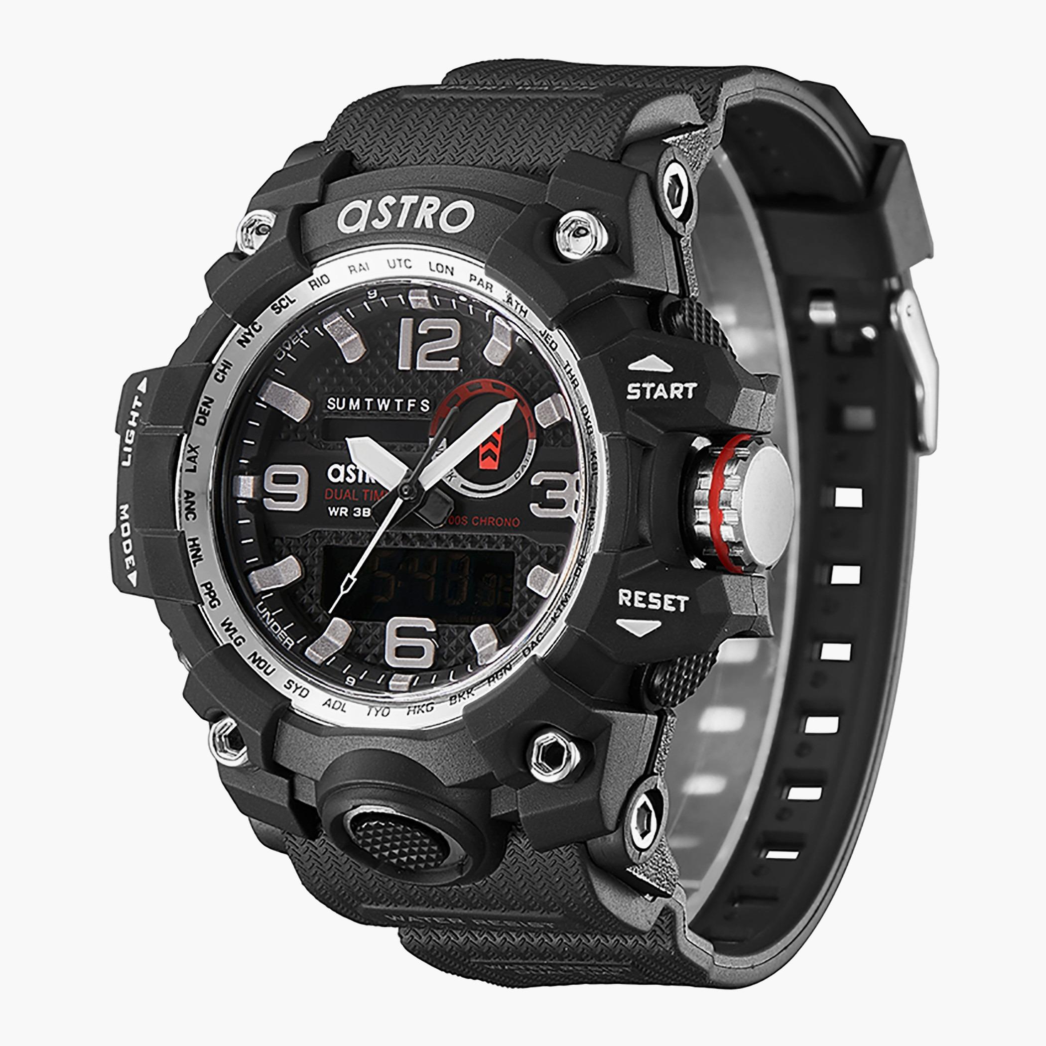 ساعة استر للرجال بسوار اسود انالوج-رقمية - A22803-PPBB-men-watchesandjewellery-watches-image-2