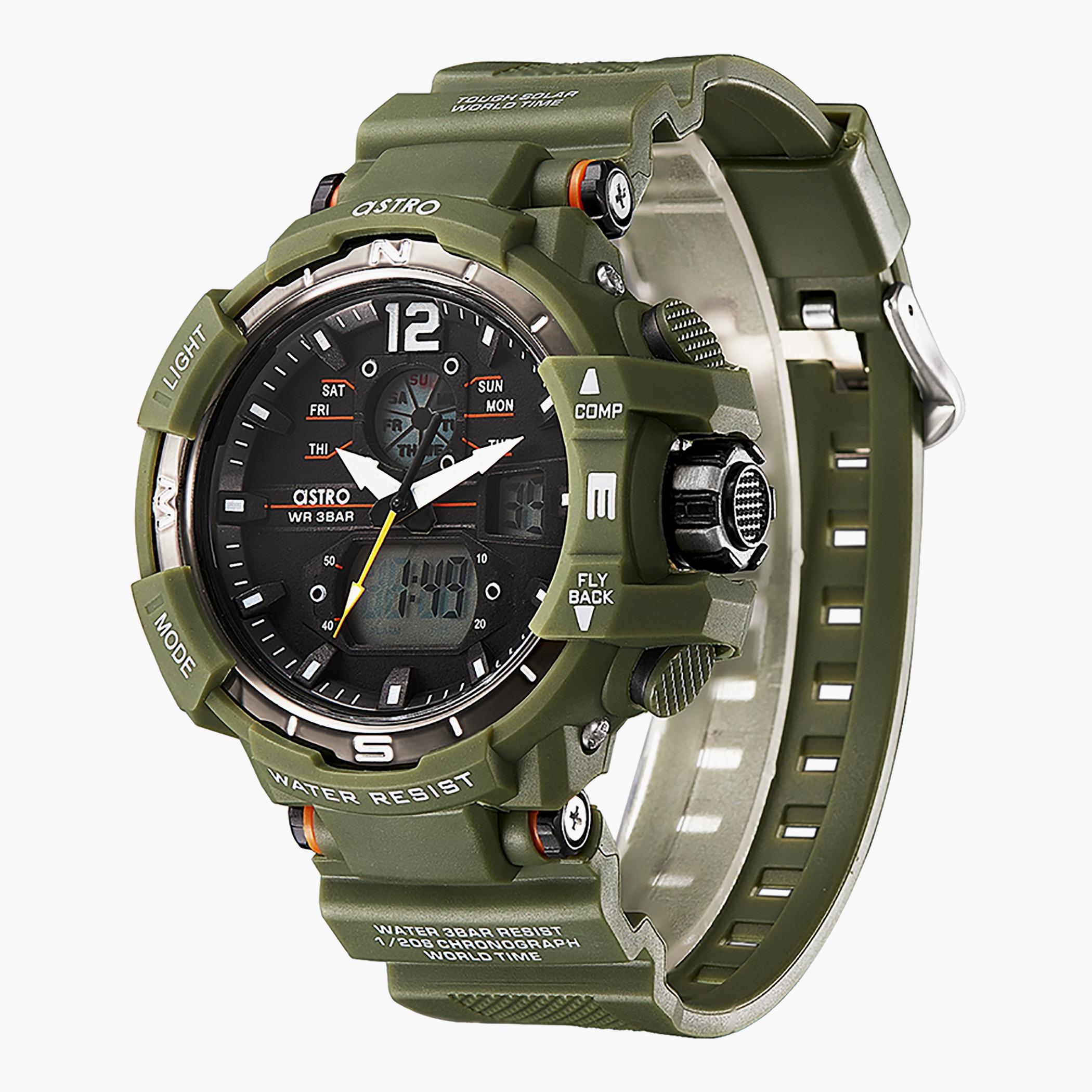 Astro Men Olive Strap Analog-Digital Watch - A22804-PPHB-men-watchesandjewellery-watches-image-2