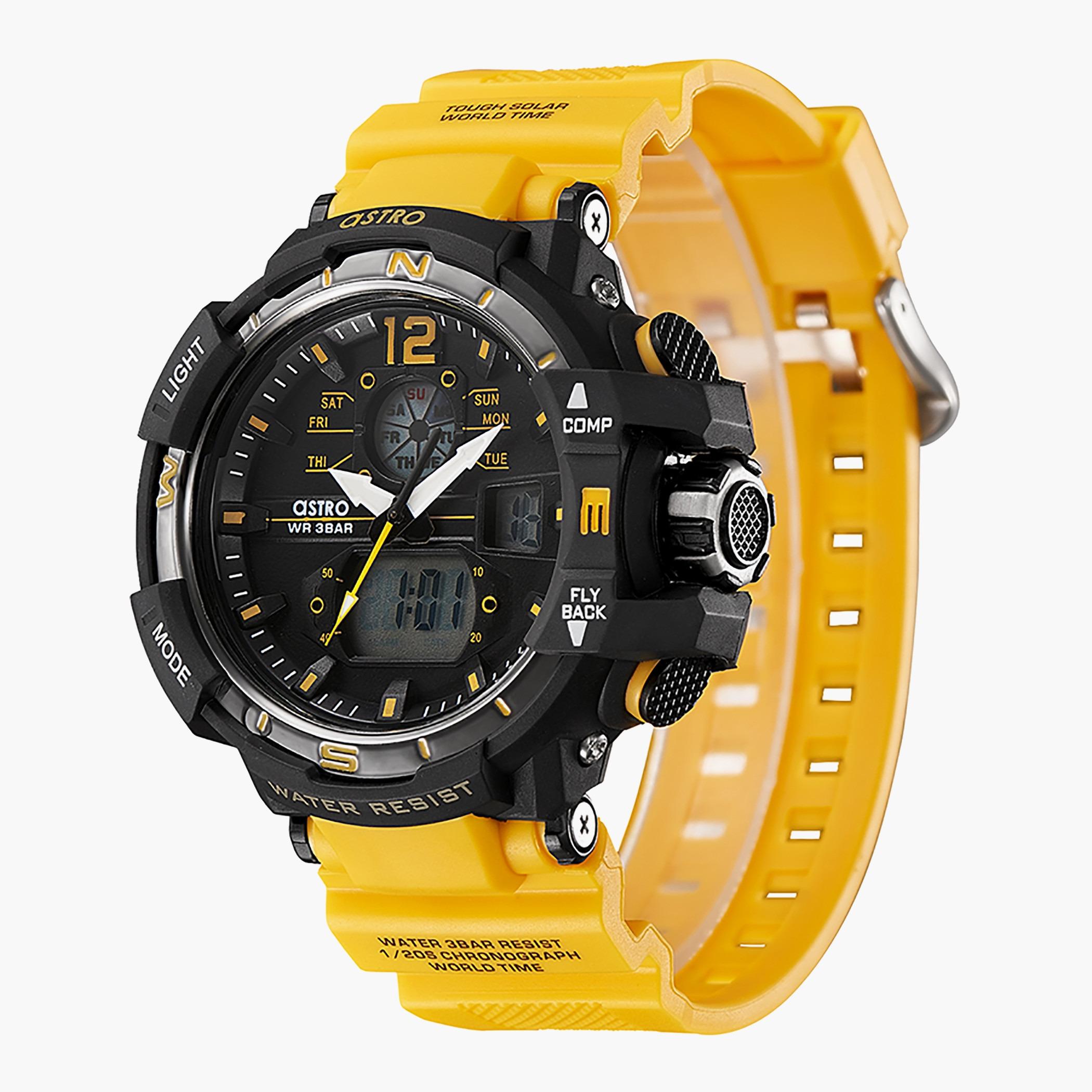 ساعة استر رجال انالوج رقمية بسوار اصفر - A22804-PPYB-men-watchesandjewellery-watches-image-2