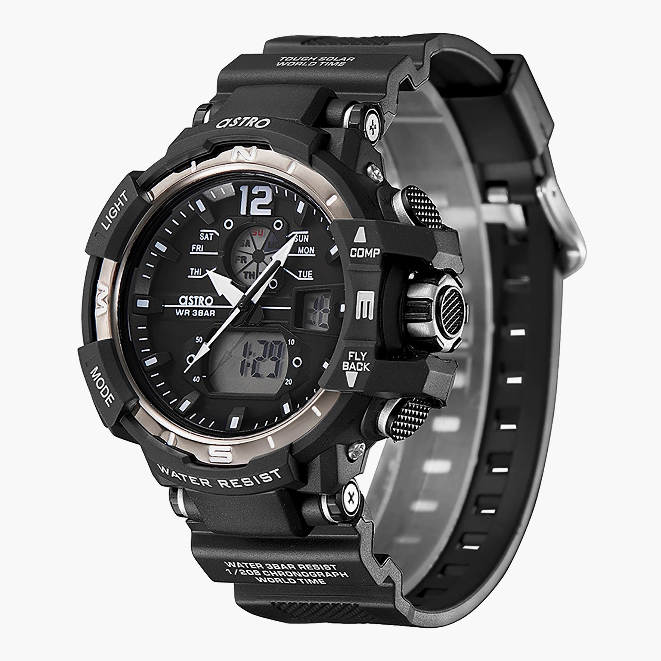 ساعة استر للرجال بسوار اسود انالوج-رقمية - A22804-PPBB-men-watchesandjewellery-watches-image-2