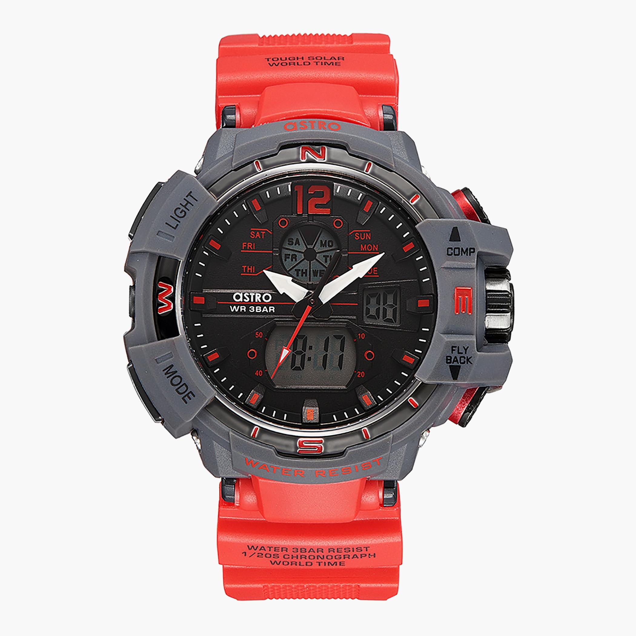 ساعة استر رجال انالوج رقمية بسوار احمر - A22804-PPRB-men-watchesandjewellery-watches-image-1