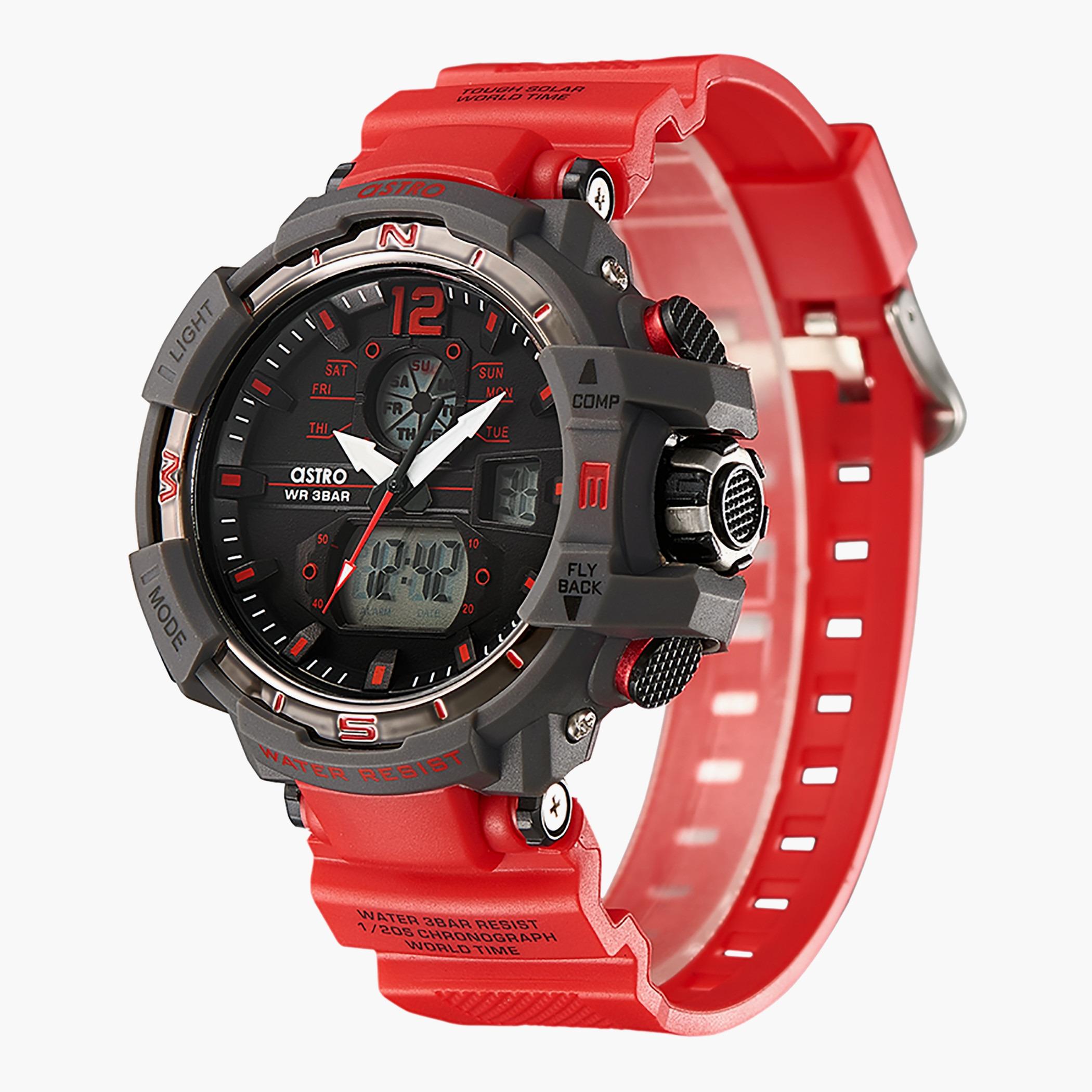ساعة استر رجال انالوج رقمية بسوار احمر - A22804-PPRB-men-watchesandjewellery-watches-image-2