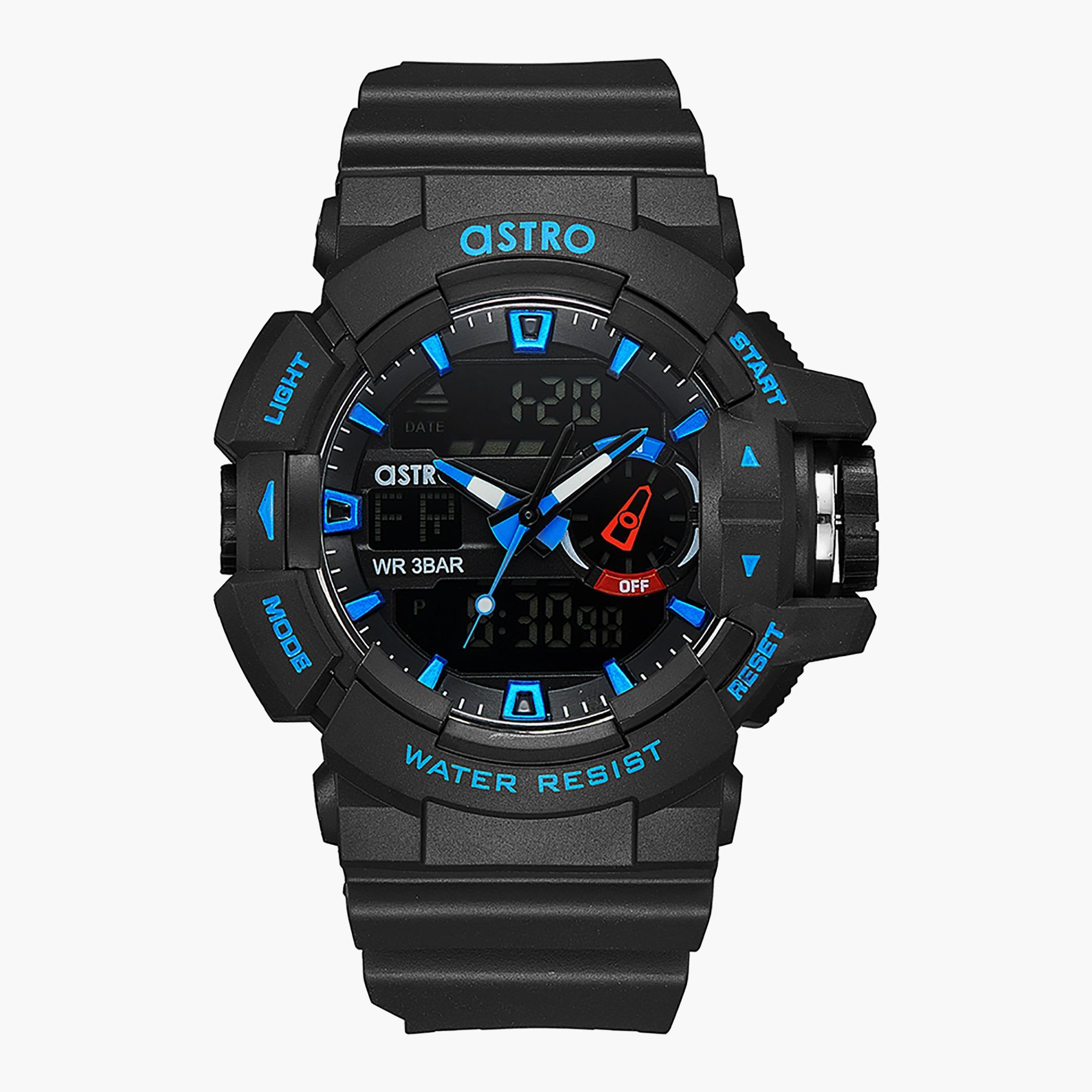 ساعة استر للرجال بسوار اسود انالوج-رقمية - A22805-PPBBL-men-watchesandjewellery-watches-image-1