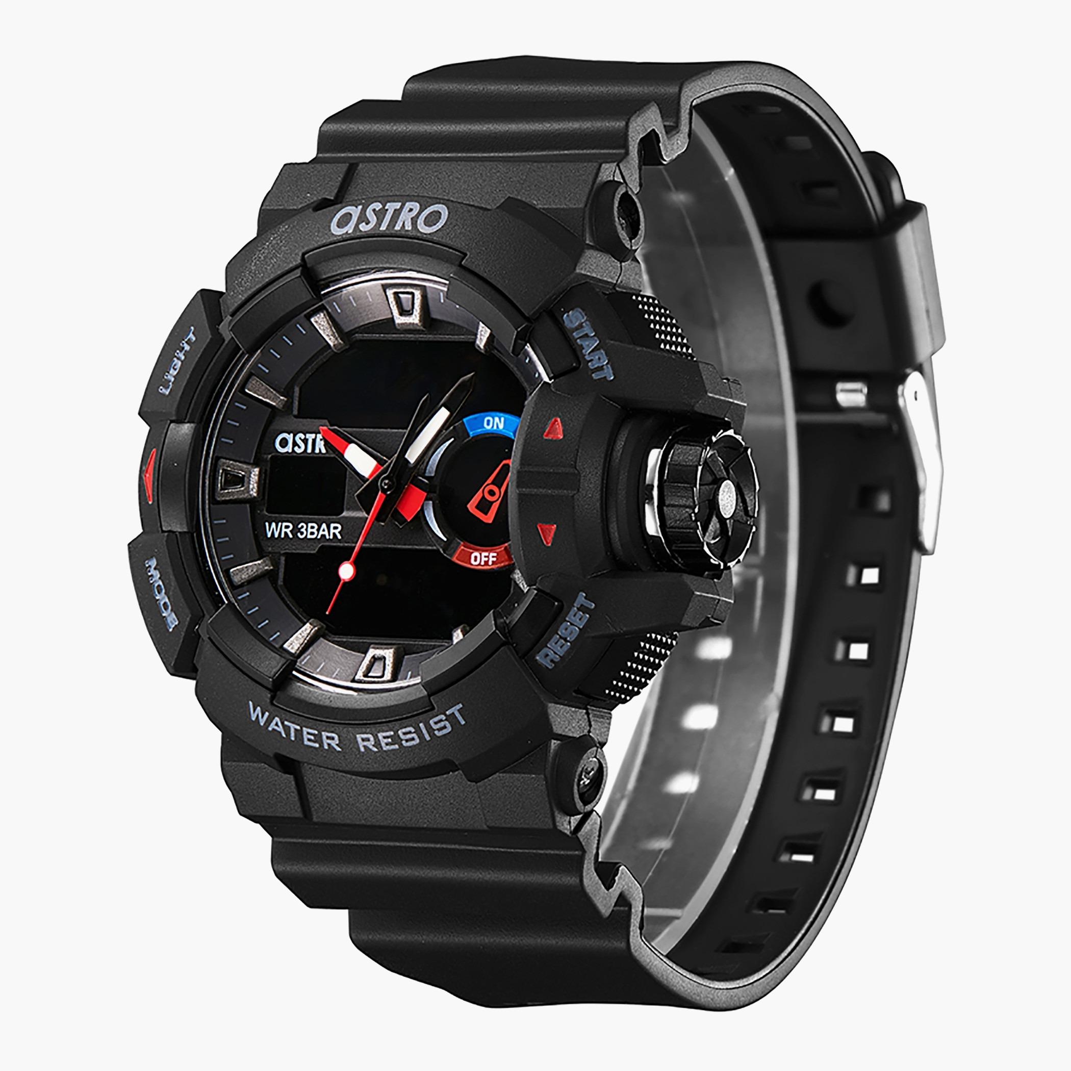 ساعة استر للرجال بسوار اسود انالوج-رقمية - A22805-PPBBR-men-watchesandjewellery-watches-image-2