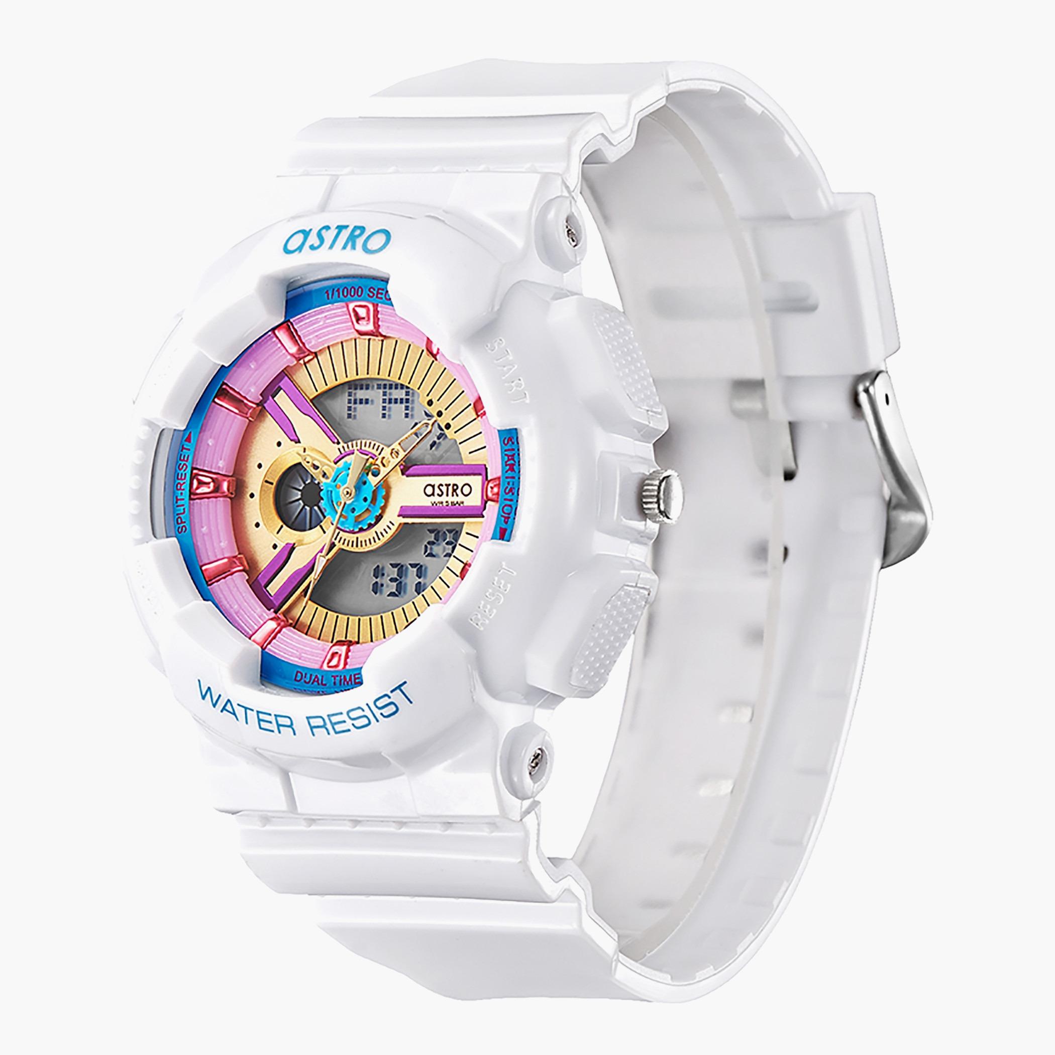 ساعة استر للرجال انالوج رقمية بسوار ابيض - A22707-PPWGP-men-watchesandjewellery-watches-image-2