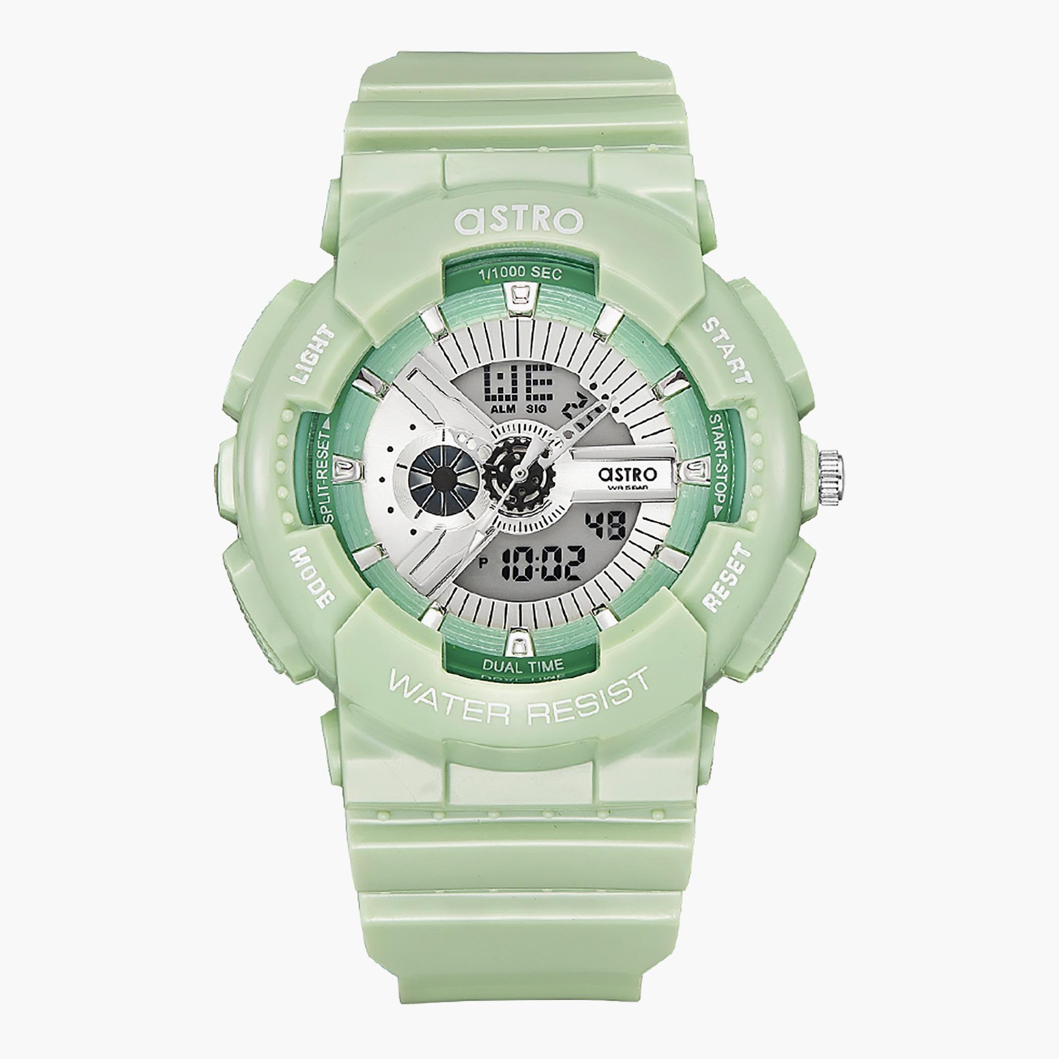 ساعة استر للرجال انالوج رقمية بسوار اخضر - A22707-PPHW-men-watchesandjewellery-watches-image-1