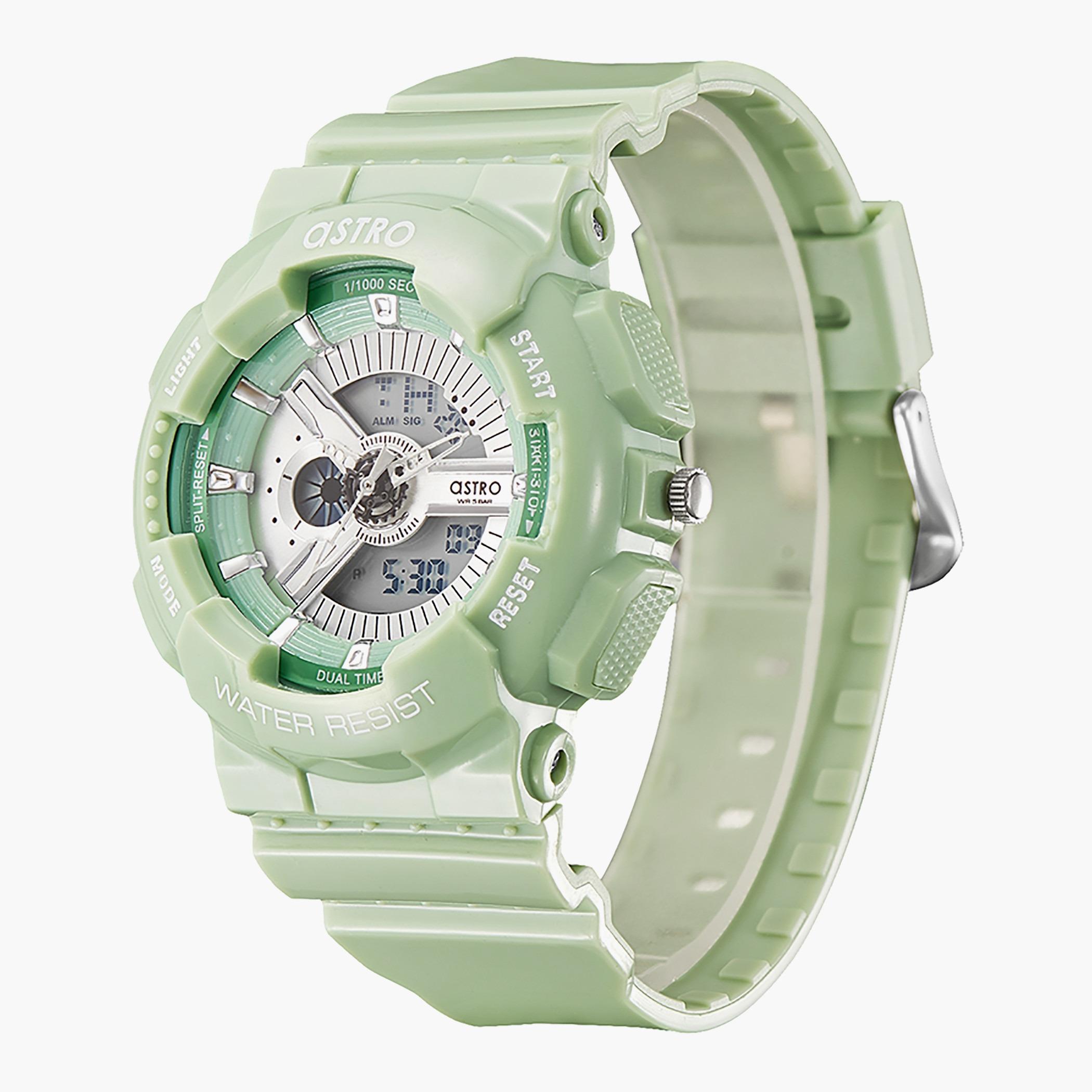 ساعة استر للرجال انالوج رقمية بسوار اخضر - A22707-PPHW-men-watchesandjewellery-watches-image-2