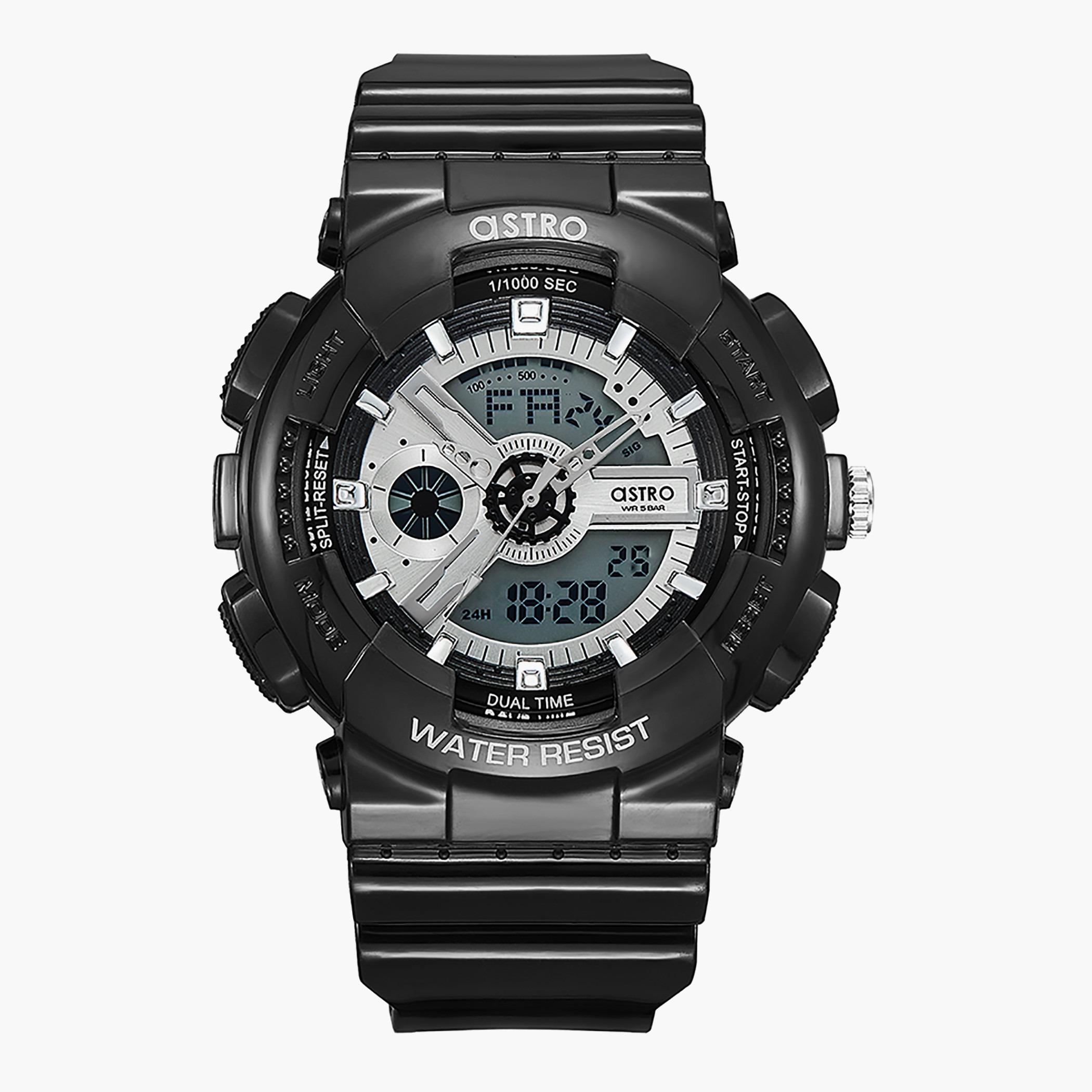 ساعة استر للرجال بسوار اسود انالوج-رقمية - A22207-PPBX-men-watchesandjewellery-watches-image-1