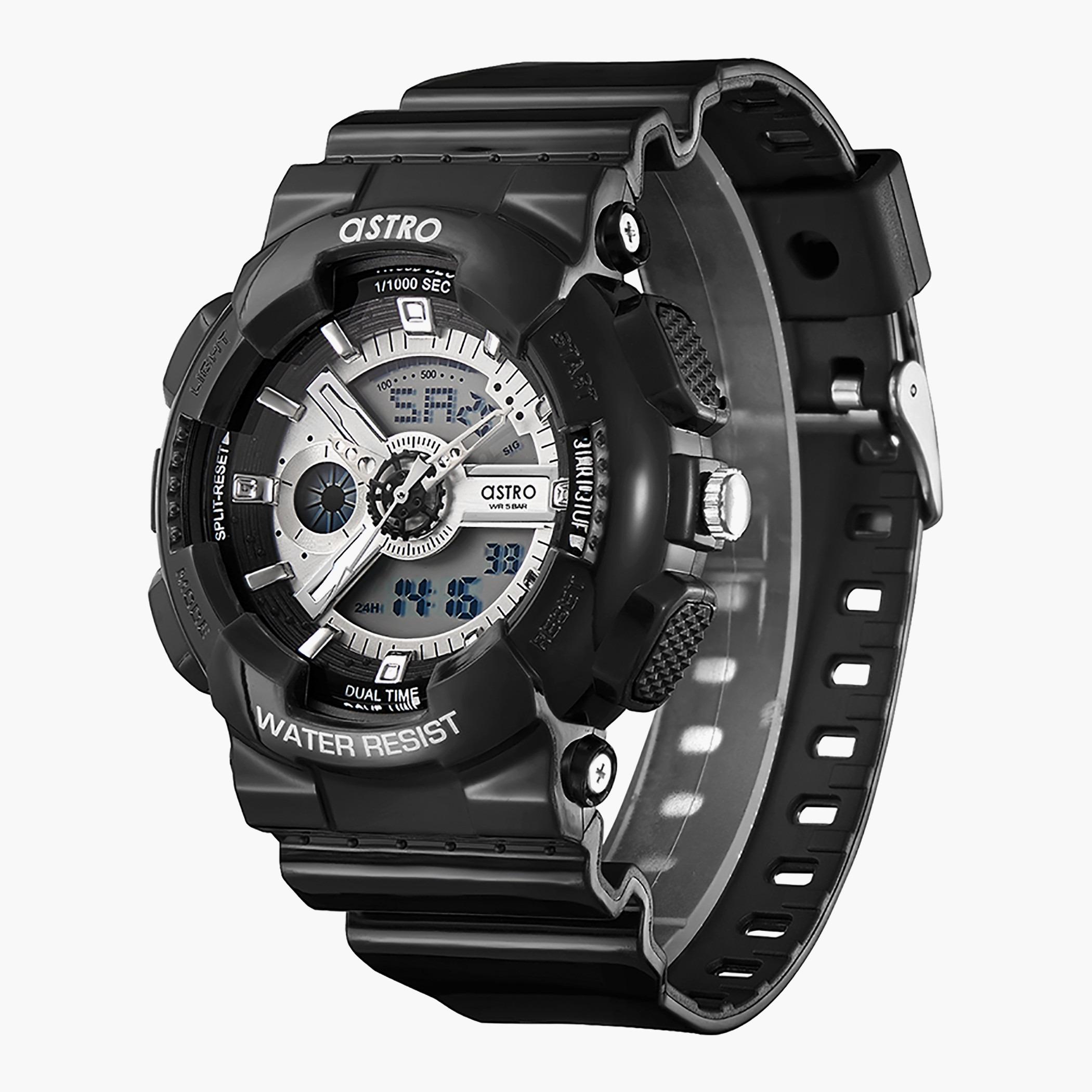ساعة استر للرجال بسوار اسود انالوج-رقمية - A22207-PPBX-men-watchesandjewellery-watches-image-2