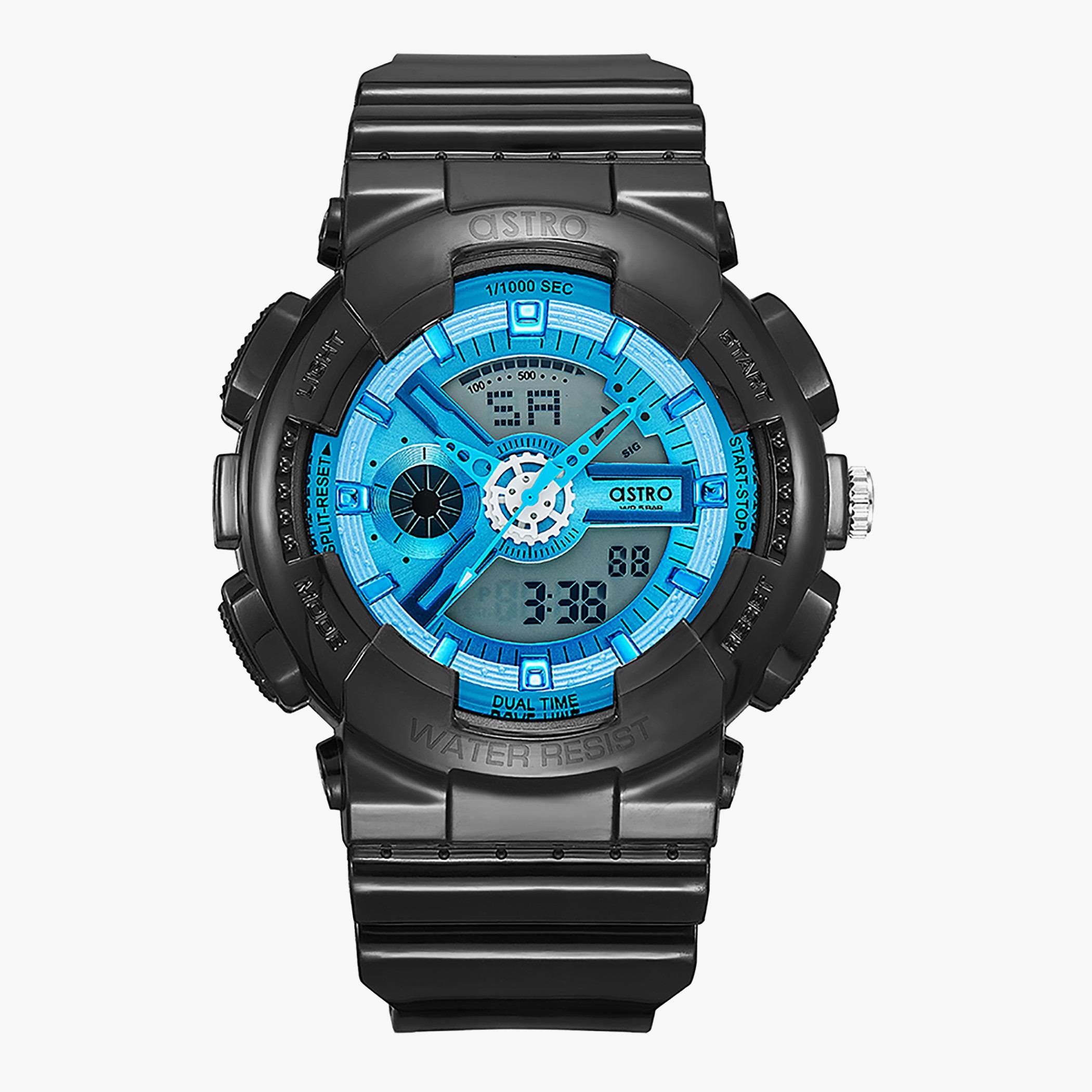 ساعة استر للرجال بسوار اسود انالوج-رقمية - A22207-PPBL-men-watchesandjewellery-watches-image-1