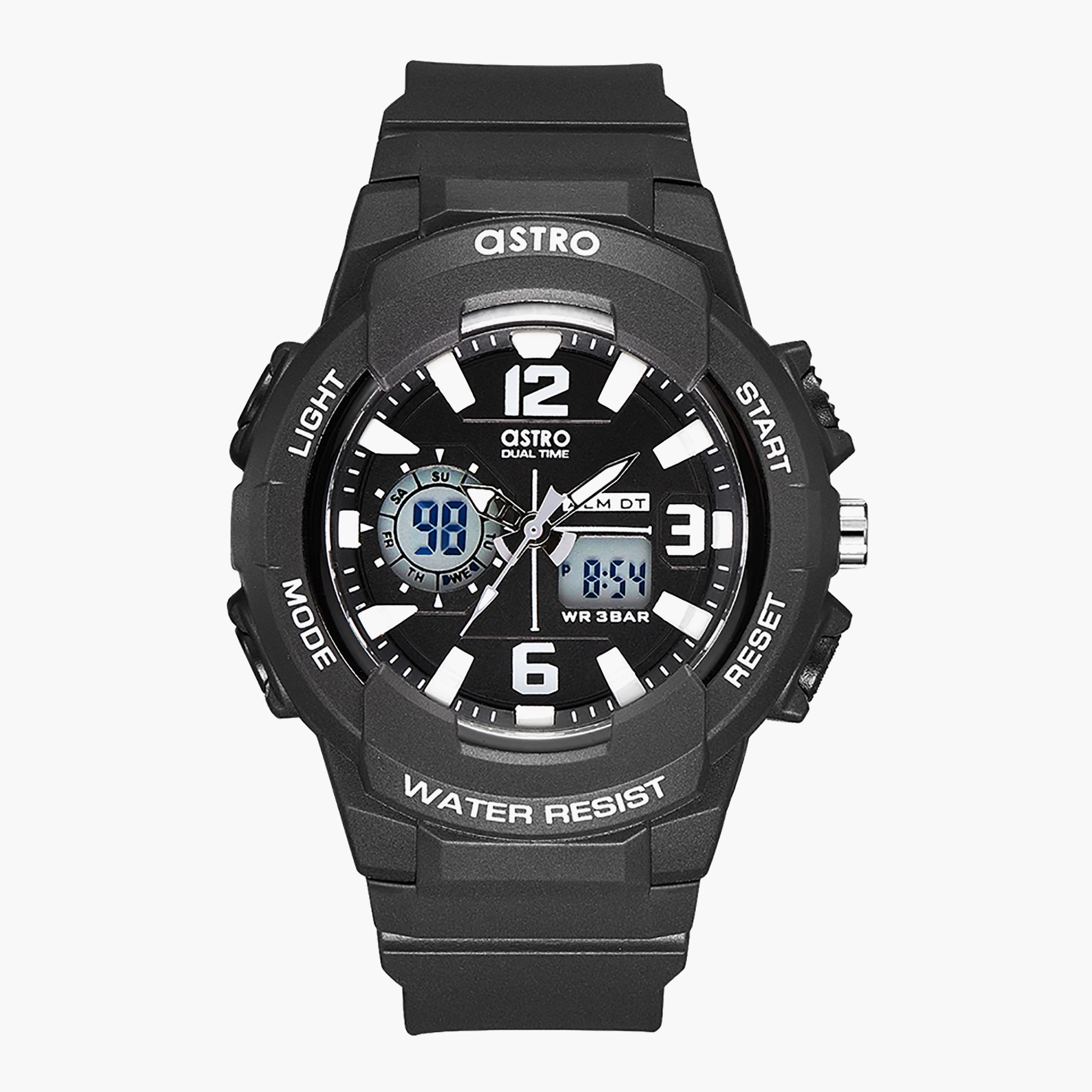 ساعة للرجال استر انالوج رقمية بسوار اسود - A22808-PPBB-men-watchesandjewellery-watches-image-1