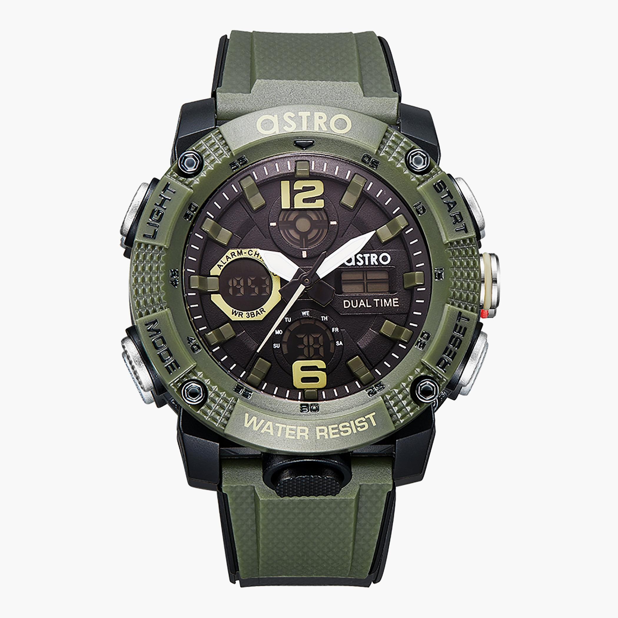 Astro Men Green Strap Analog-Digital Watch - A22810-PPHB-men-watchesandjewellery-watches-image-1