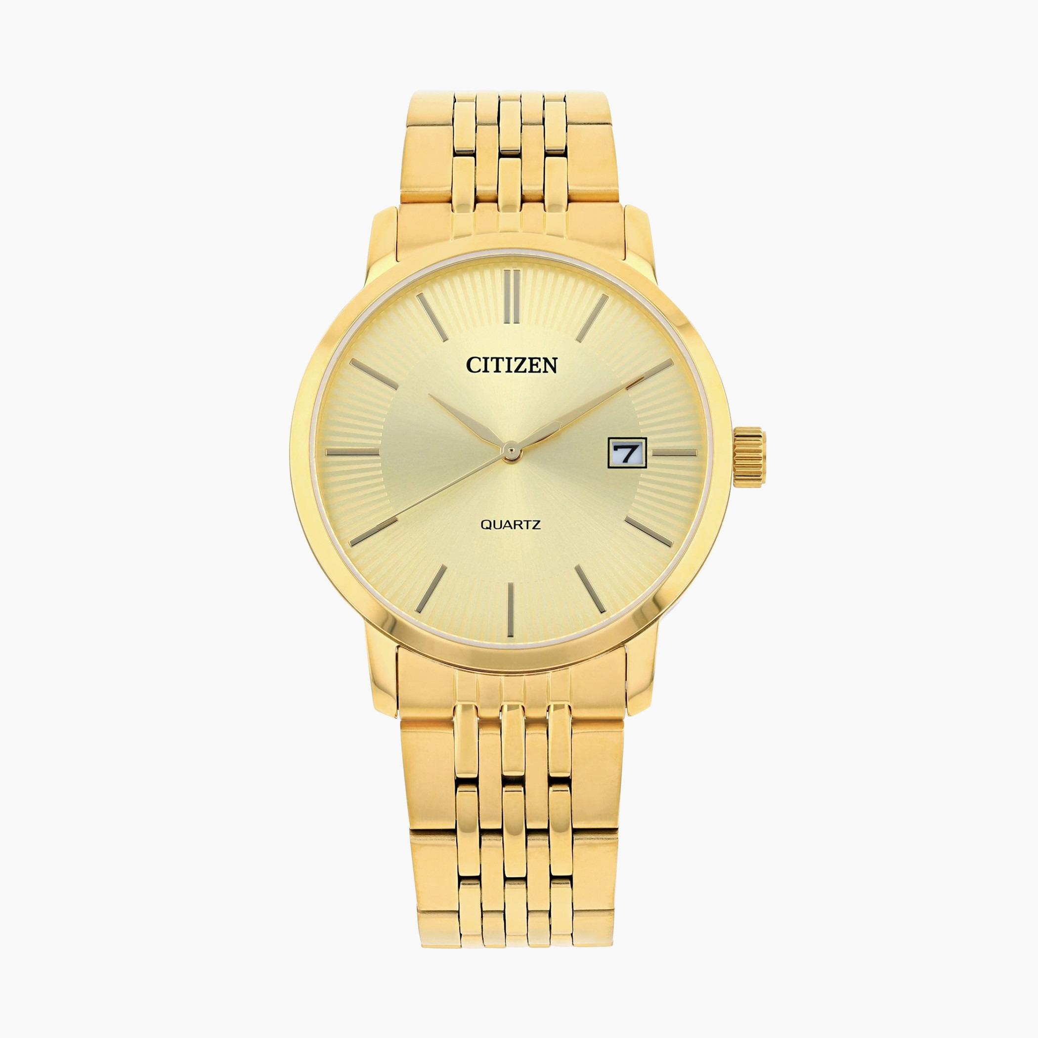Citizen Men Gold Strap Analog Watch - DZ0042-55P-men-watchesandjewellery-watches-image-1