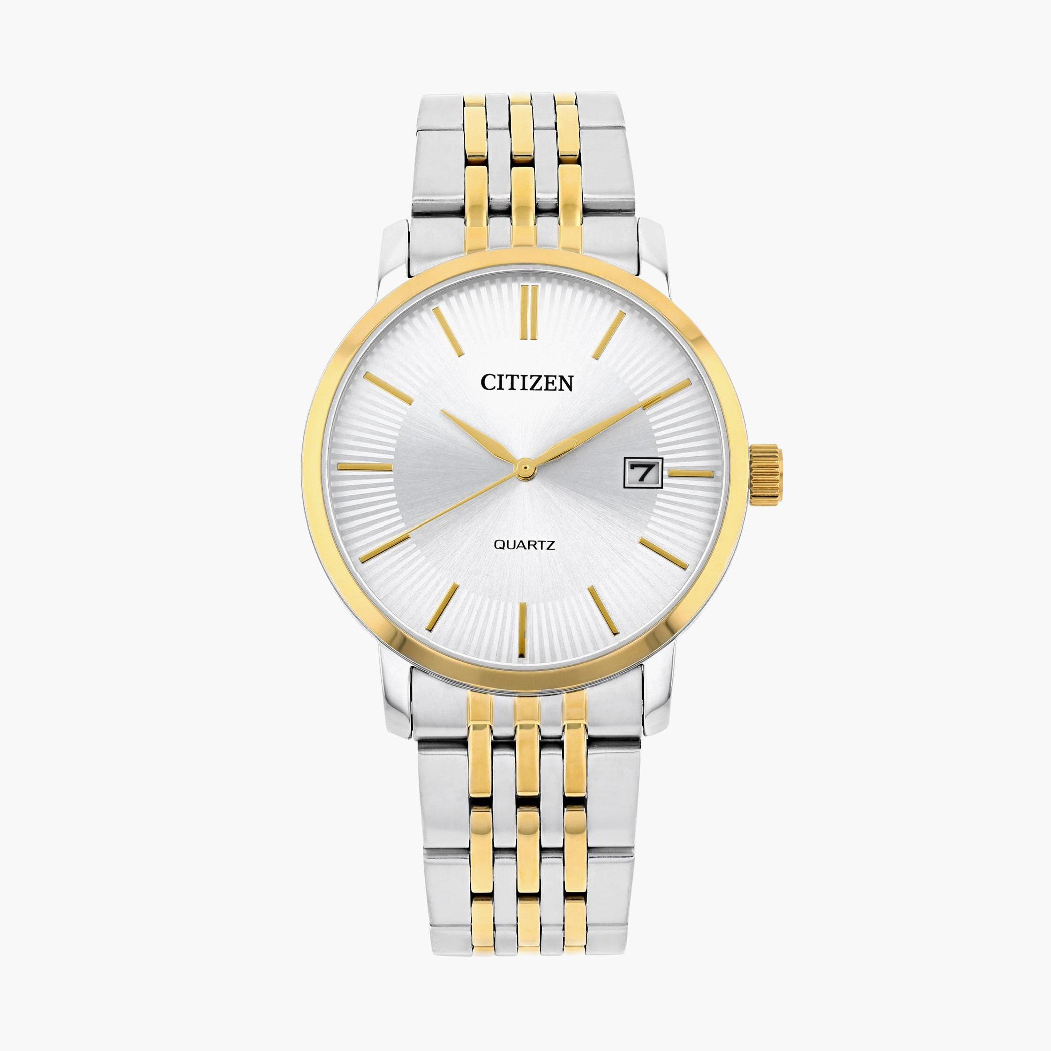 ساعة سيتزن رجال انالوج بعقارب فضي وذهبي - DZ0044-50A-men-watchesandjewellery-watches-image-1