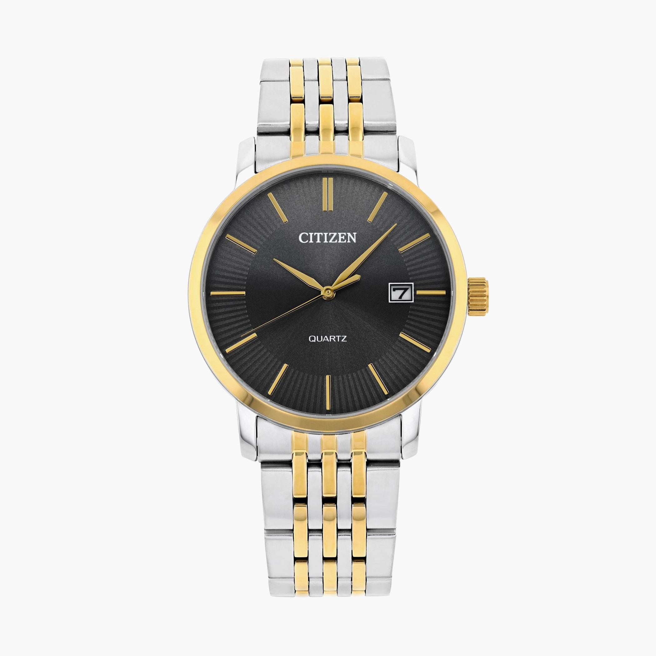 Citizen Men Silver & Gold Strap Analog Watch - DZ0044-50H-men-watchesandjewellery-watches-image-1