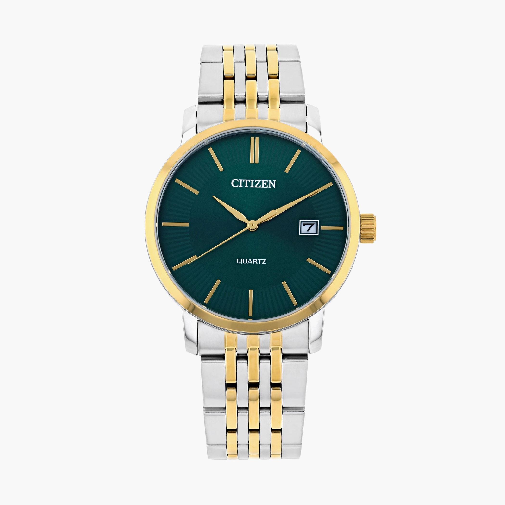 Citizen Men Silver & Gold Strap Analog Watch - DZ0044-50X-men-watchesandjewellery-watches-image-1