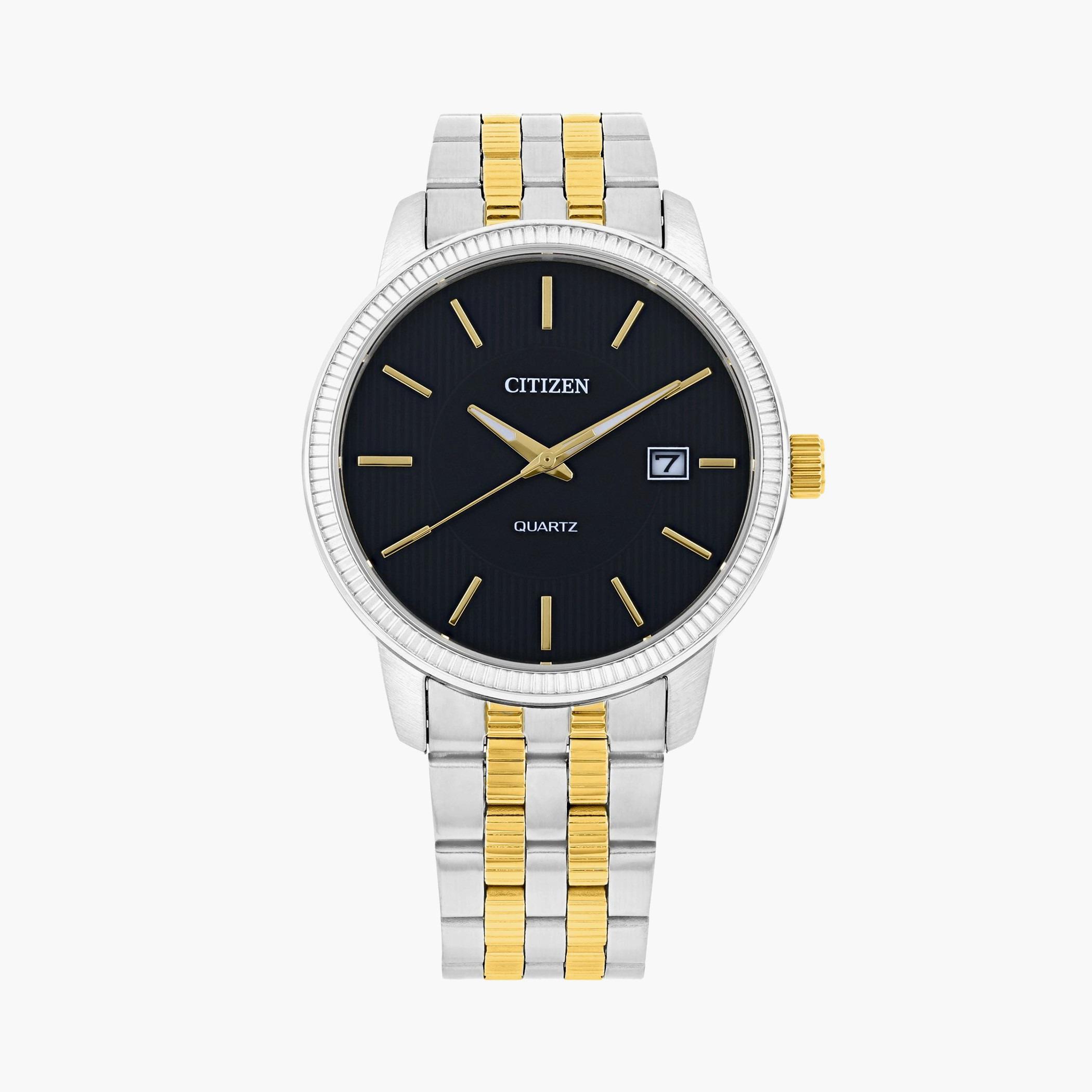 ساعة سيتزن للرجال بسوار فضي وذهبي - DZ0054-56E-men-watchesandjewellery-watches-image-1