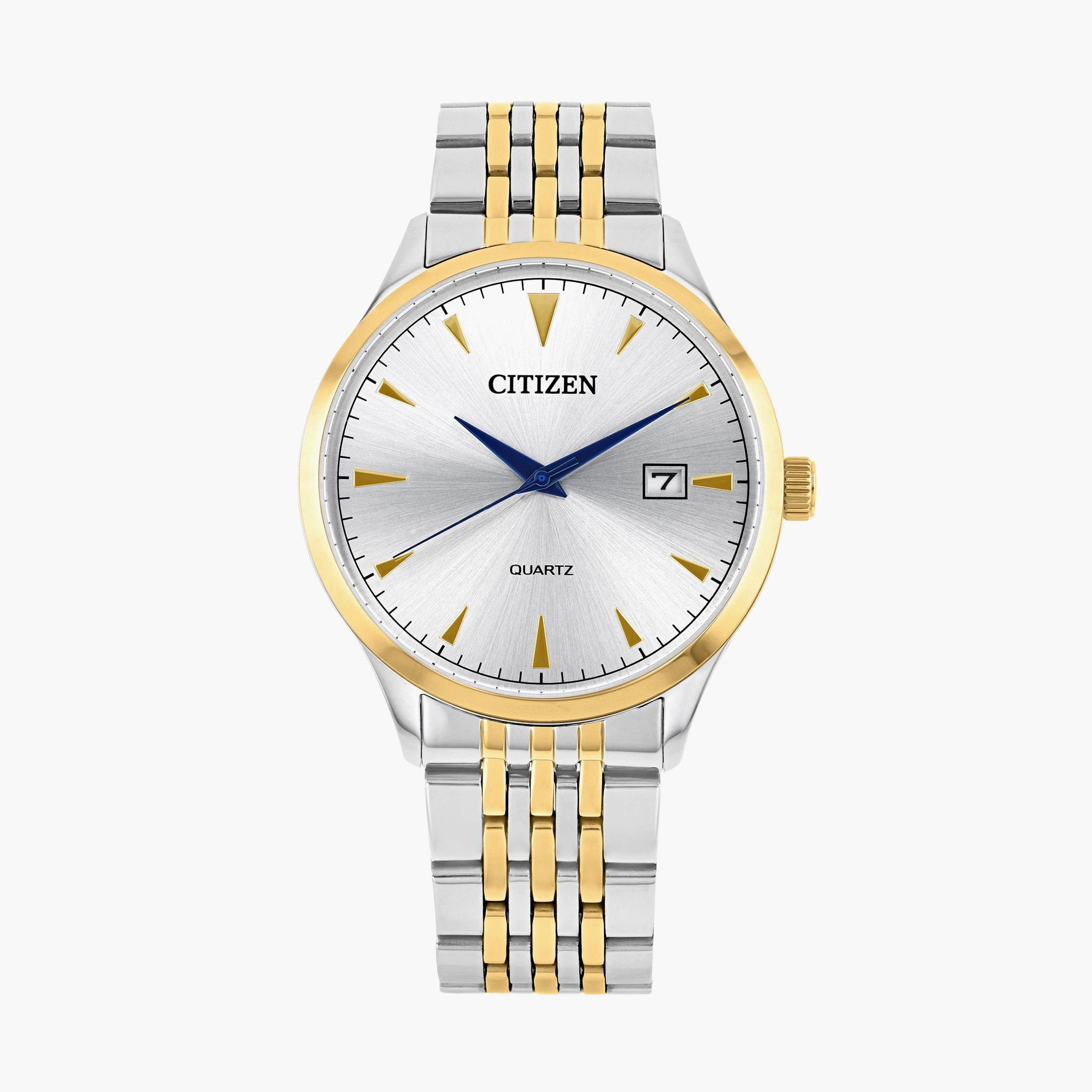 ساعة سيتزن للرجال بسوار فضي وذهبي - DZ0064-52A-men-watchesandjewellery-watches-image-1